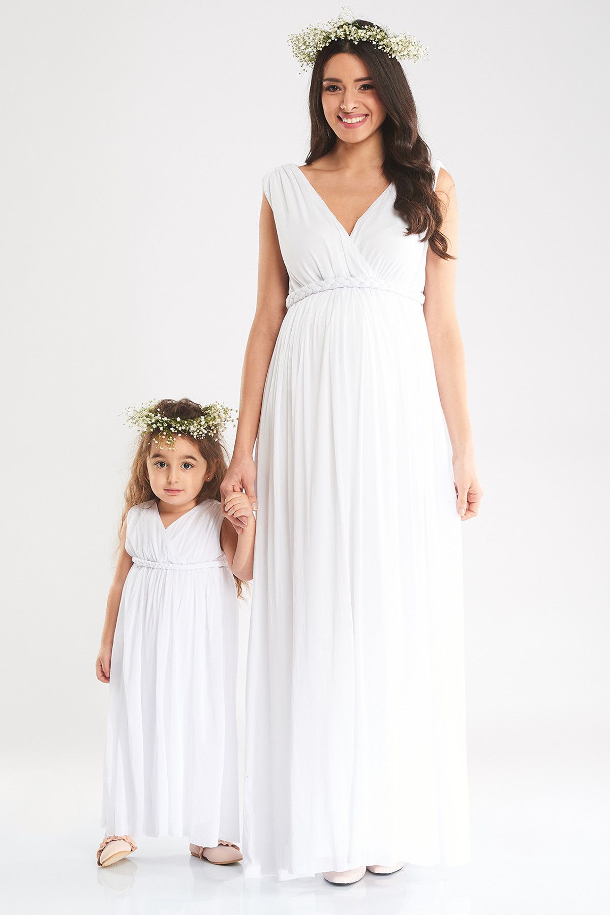 Lyn Devon Hamile Beyaz Valentina Anne Çocuk Kombini - Çocuk Elbisesi M1574