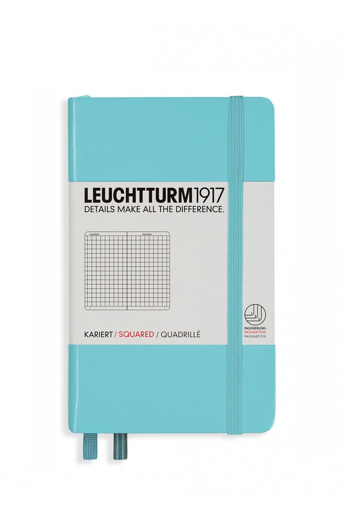 leuchtturm1917 Cep Boy (A6) Not Defteri, Kareli, Turkuaz Kapak