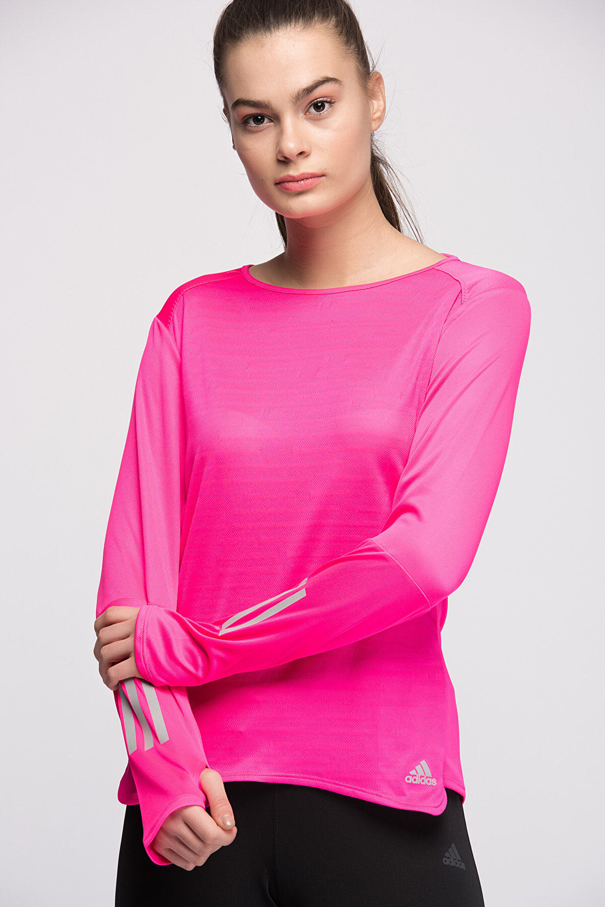 adidas Kadın Koşu Sweatshirt - Rs Ls Tee W - BQ3593