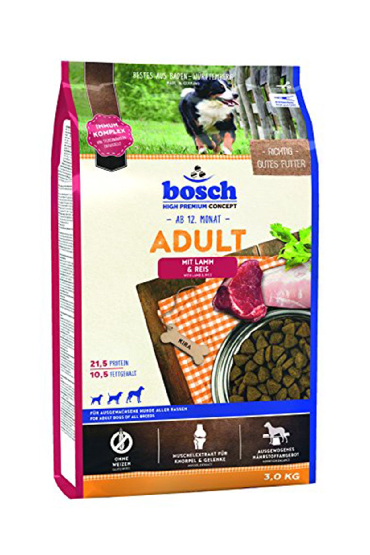 Bosch Adult Lamb&Rice Yetişkin Köpek Maması 3 KG