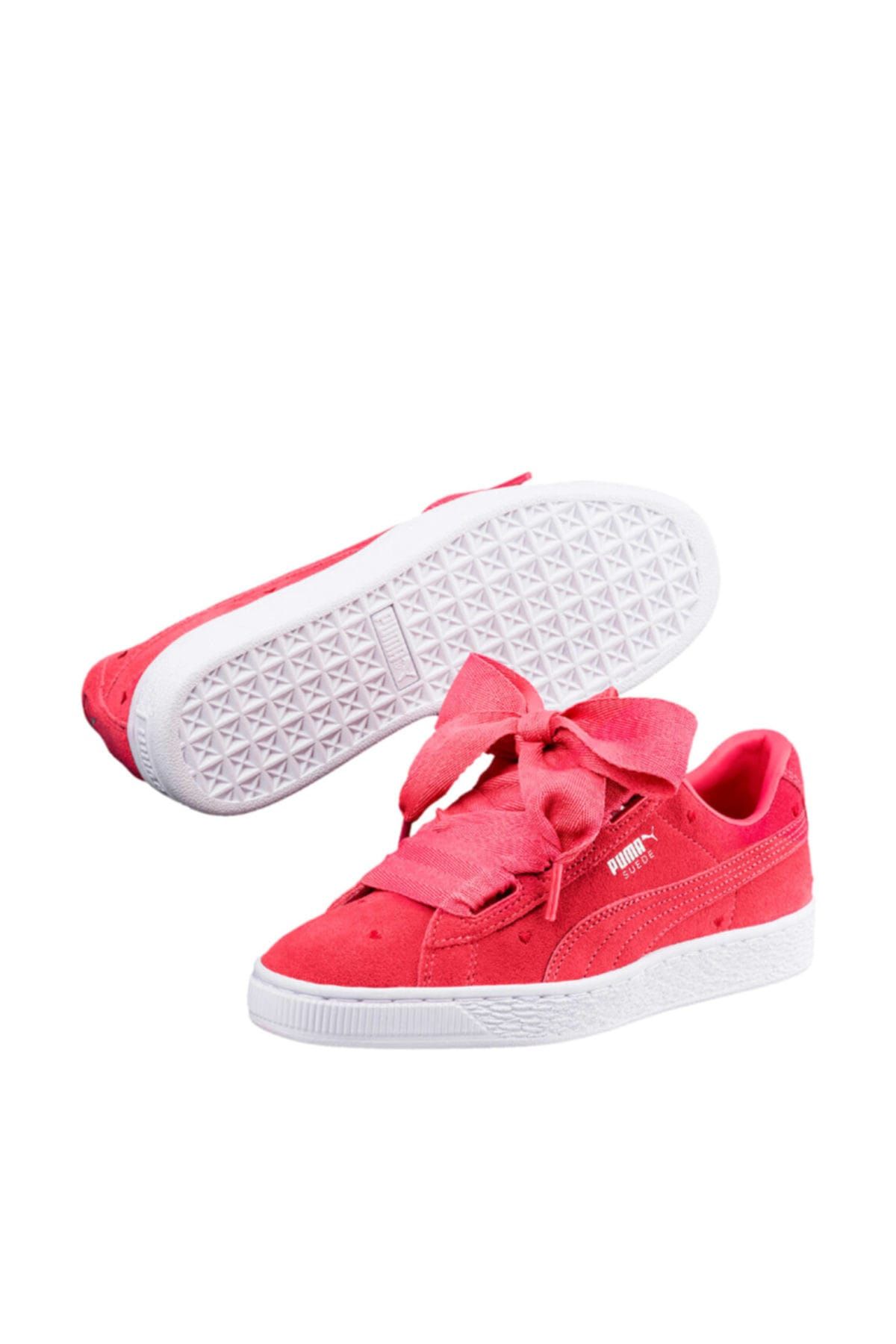 Puma Suede Heart Valentine Jr Kırmızı Kız Çocuk Sneaker Ayakkabı 100398812