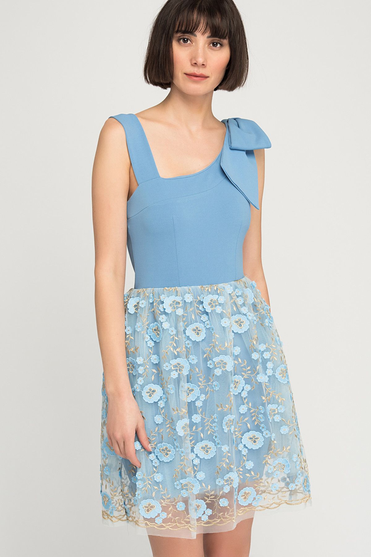 Home Store Kadın Mavi Elbise 17101079956