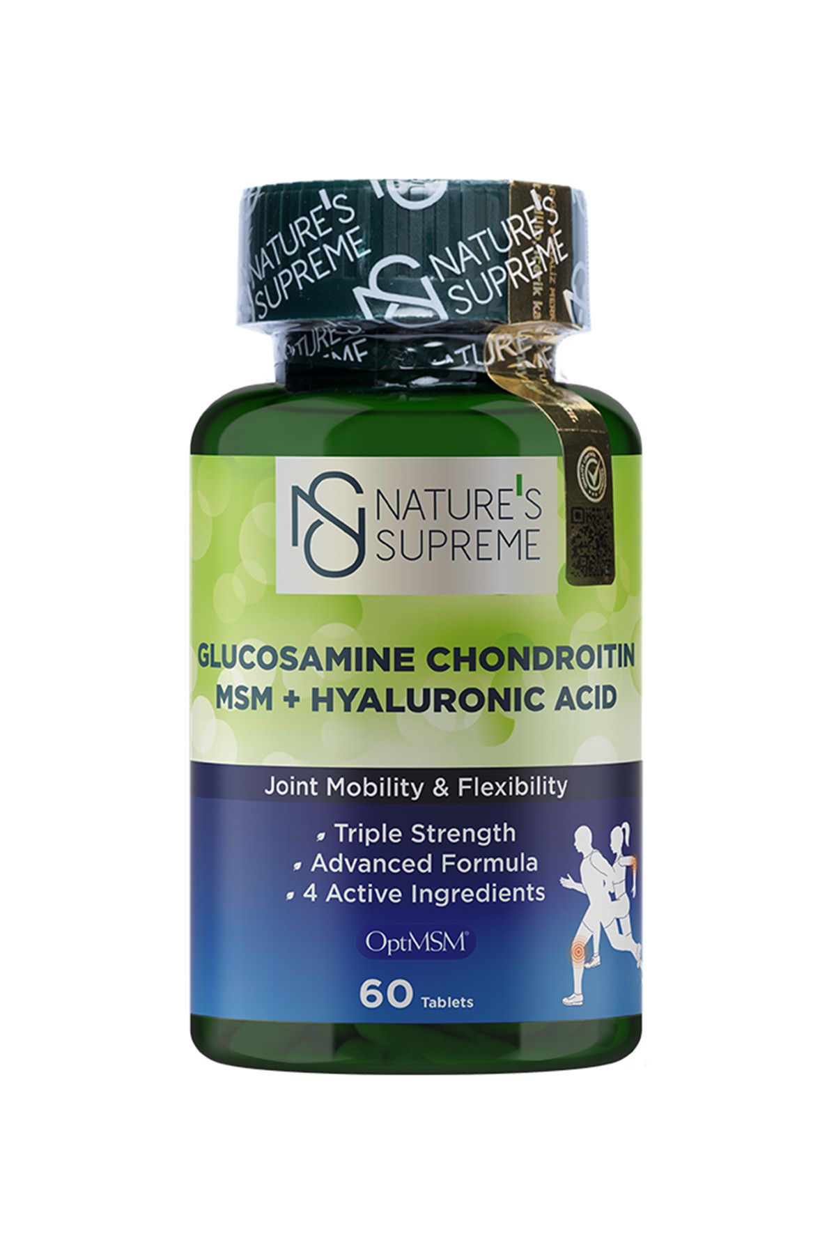 Natures Supreme Glucosamine Chondroitin MSM + Hyaluronic Acid 60 Tablet 8681763380435