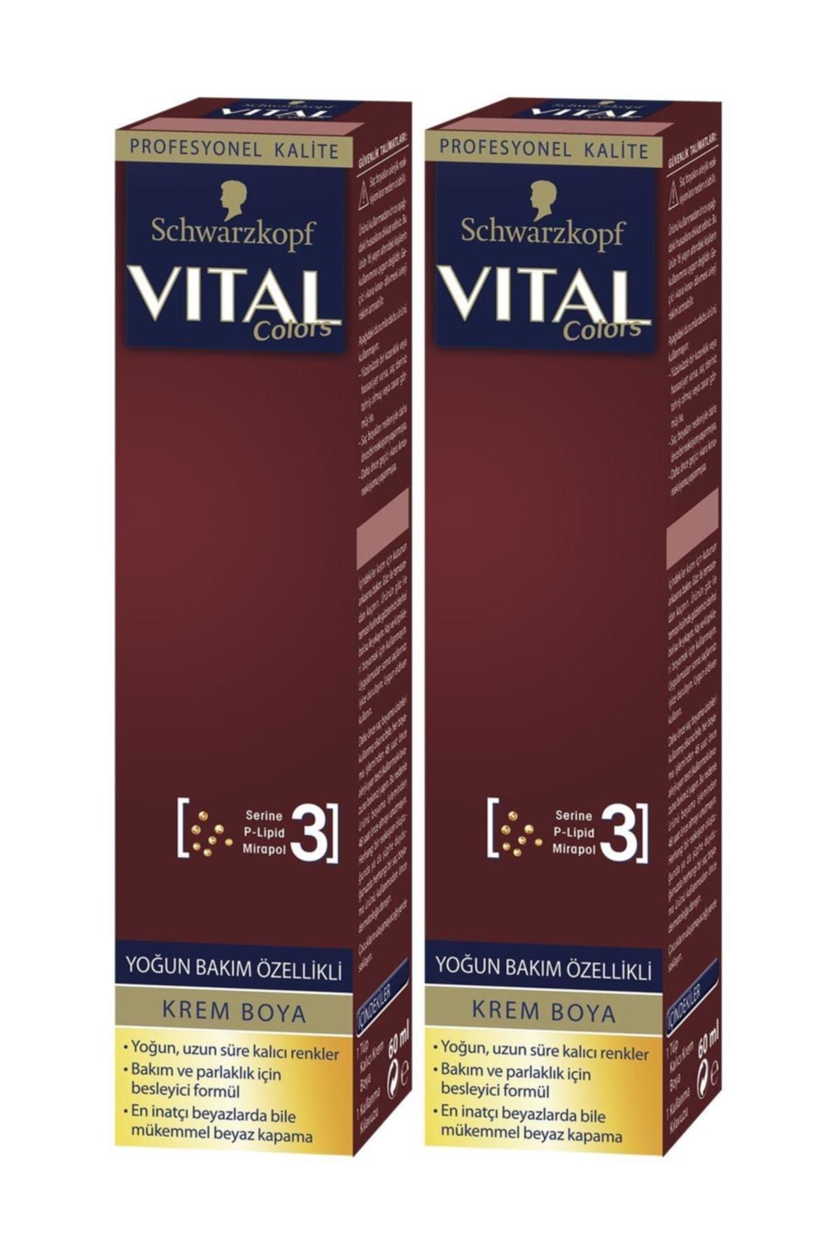 Vital Colors Krem Saç Boyası 7-554 Altın Karamel - 60 ml x 2 Paket