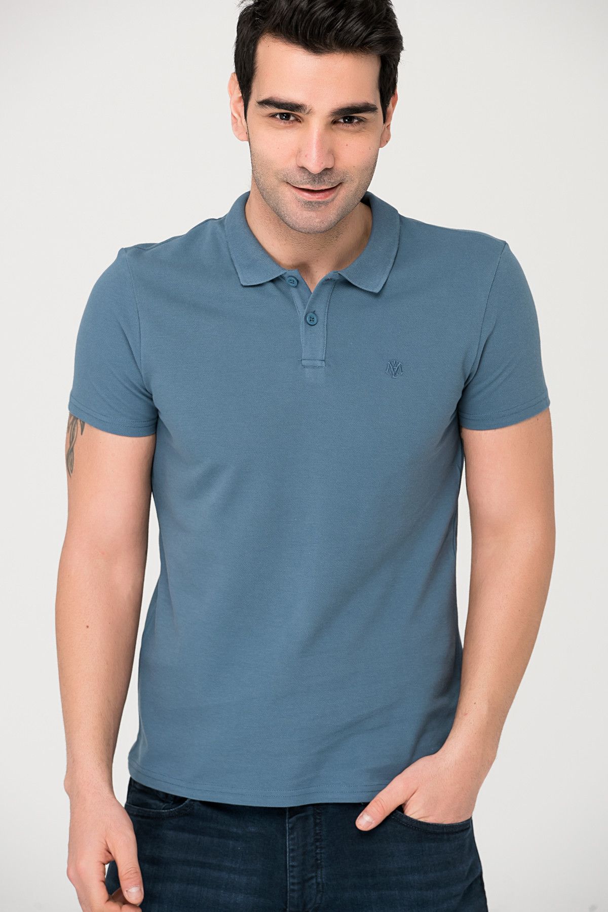 Mavi Erkek Polo Yaka T-shirt 064209-23085