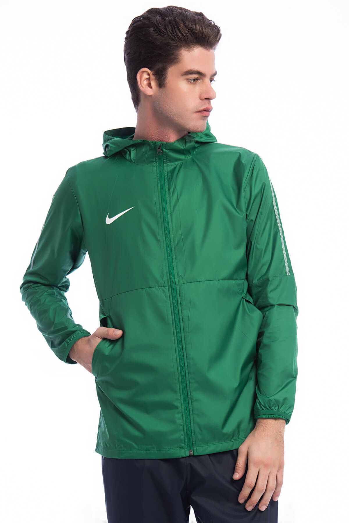 Nike Erkek Yeşil Park 18 Rain Jacket Yağmurluk Aa2090-302