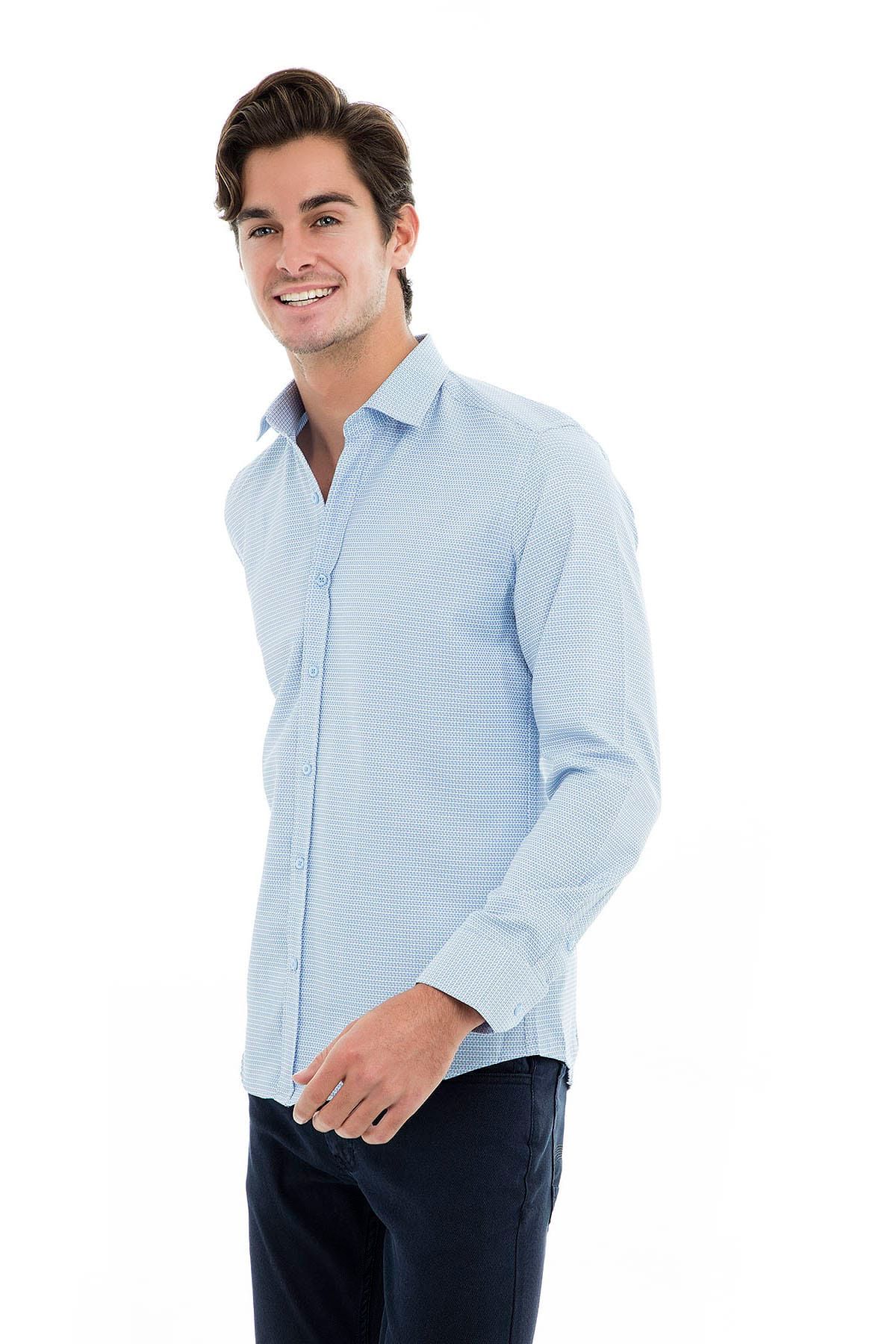 Buratti Erkek Mavi Uzun Kollu Gömlek - 50109