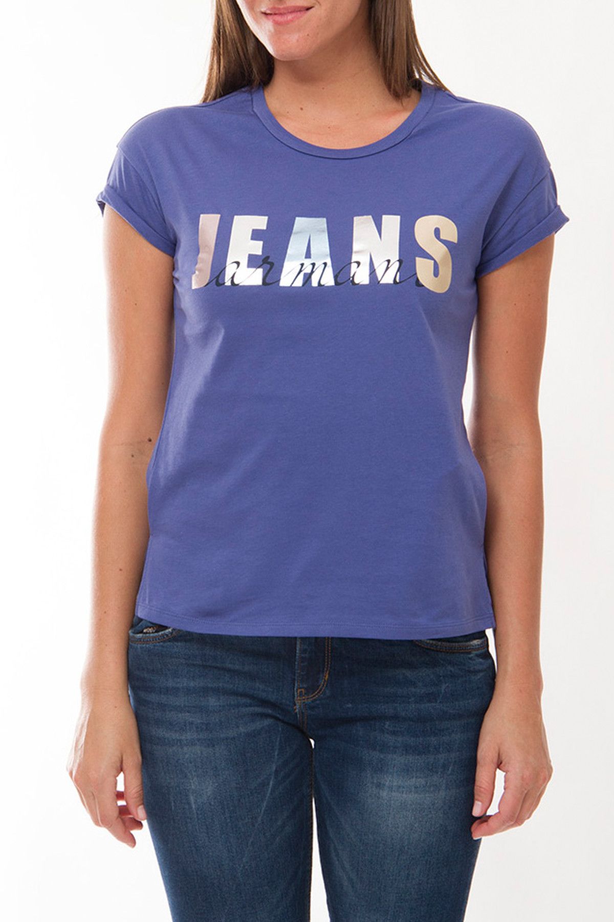 Armani Jeans Mor Kadın T-Shirt Ajw04