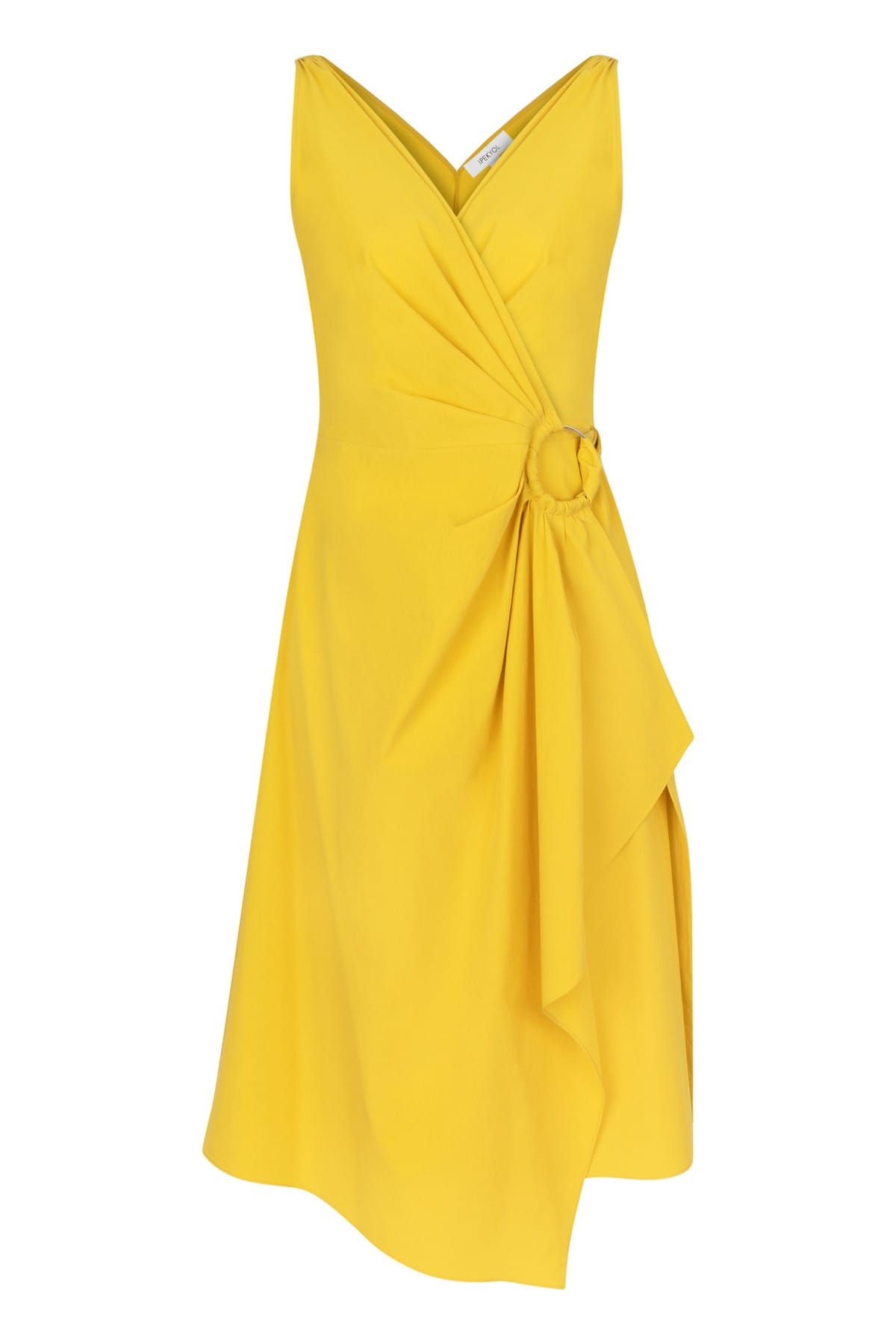 İpekyol Kadın Sarı  Anvelop Form Kuşaklı Elbise IS1190002360009