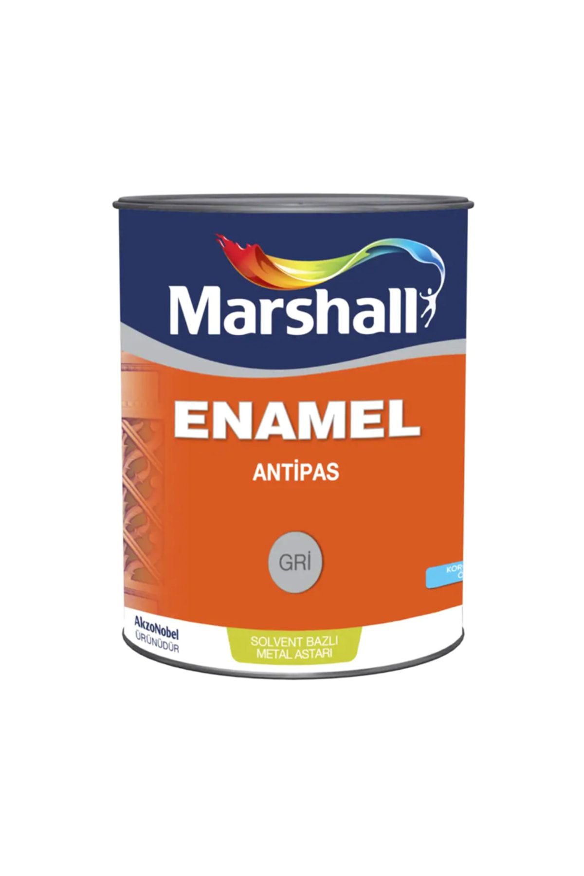 Marshall Enamel Antipas Gri 1kg Solvent Bazlı Metal Astarı