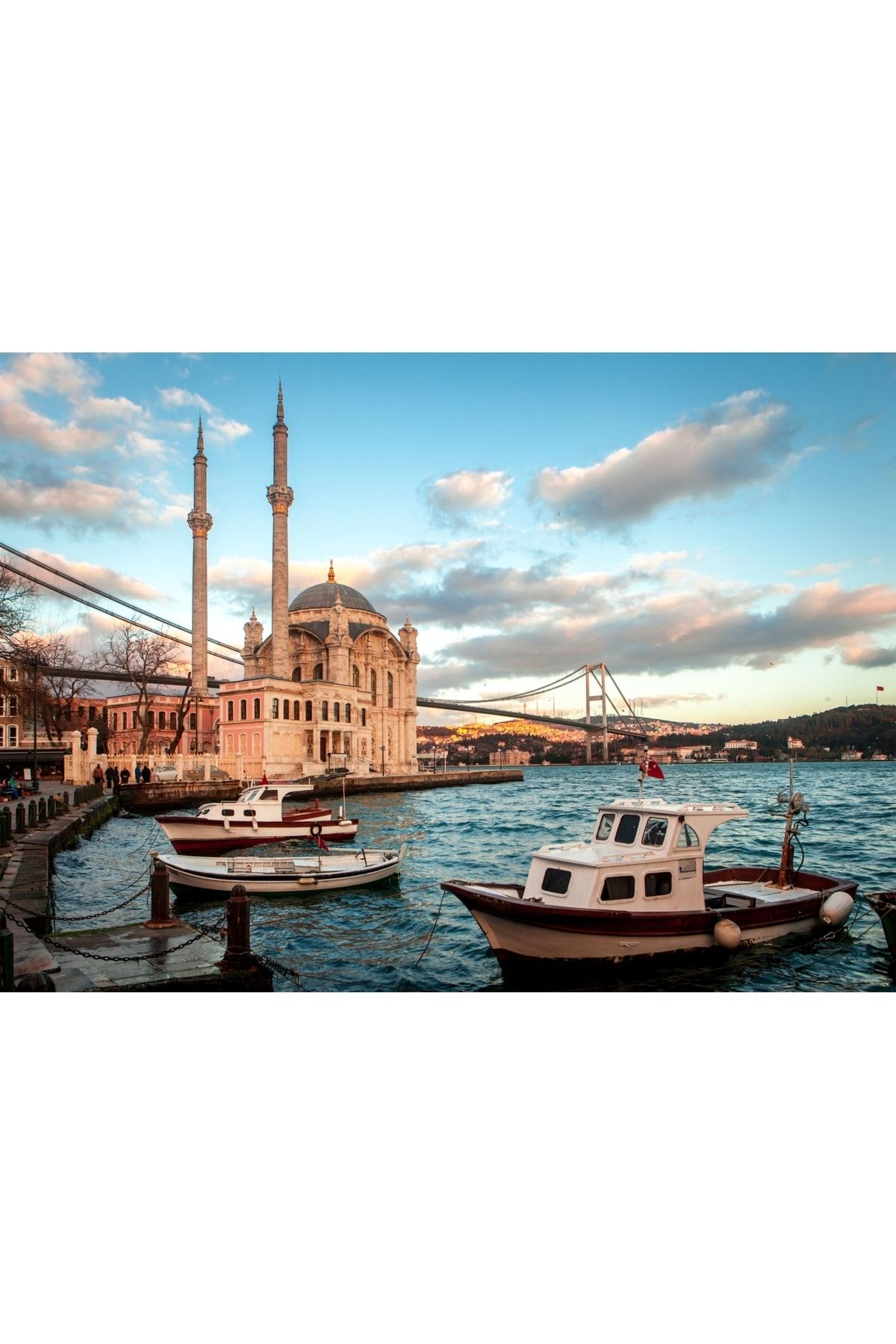 LİPYOS Istanbul Manzara Resmi Cami 50x70cm Ahşap Tablo