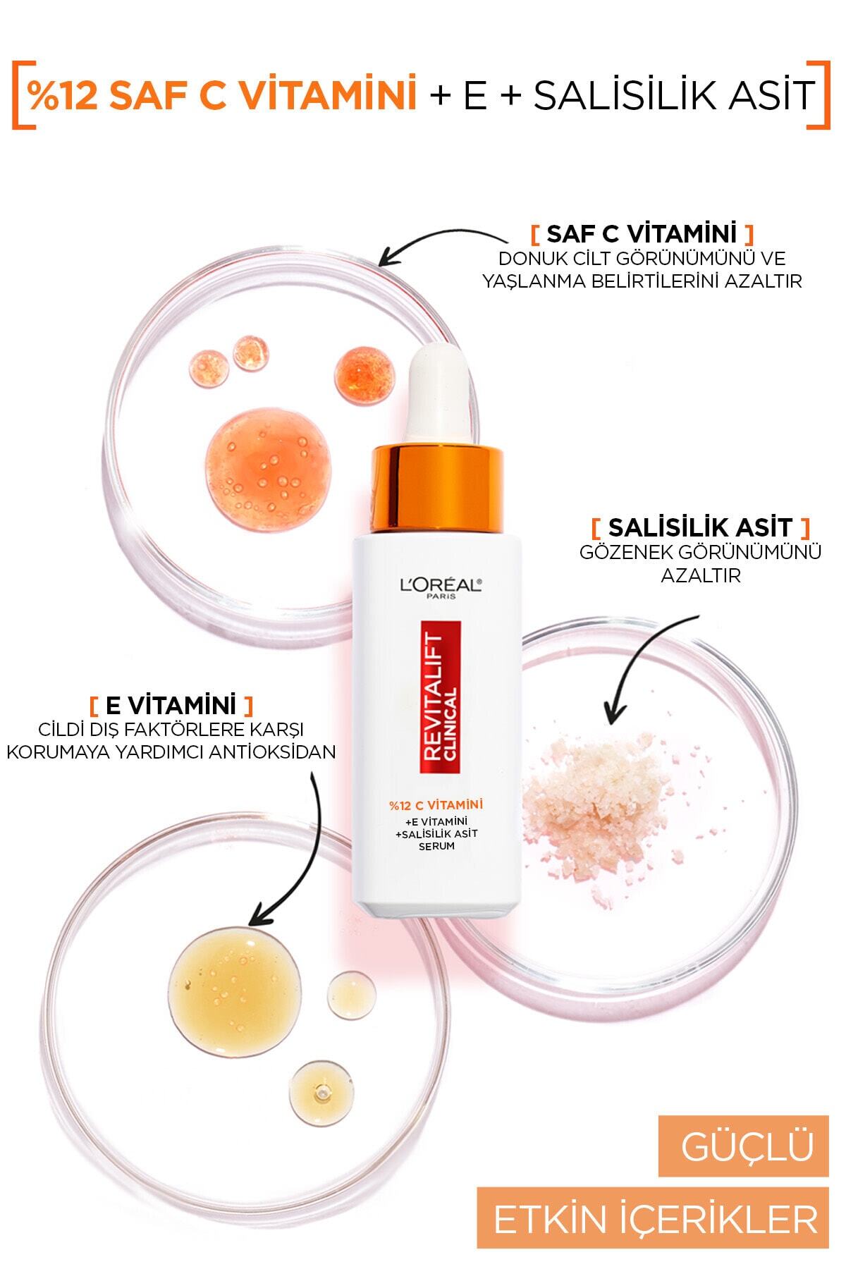 Revitalift Clinical %12 Saf C Vitamini Aydınlatıcı, Ton Eşitleyici, Gözenek Karşıtı Serum 30 ml_3