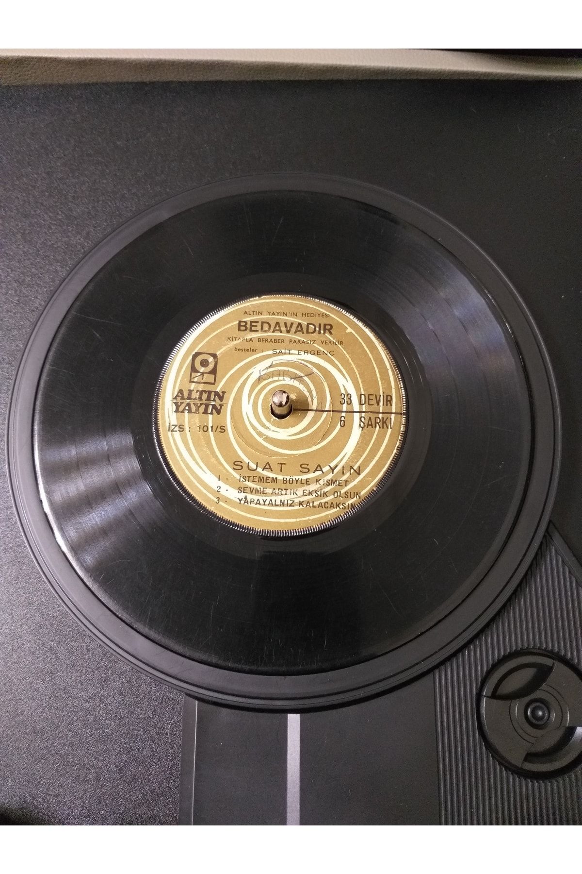 Nostalji 33 Devir Antika Eski Plak 6 Şarkı - Tennur Solak - Suat Sayın
