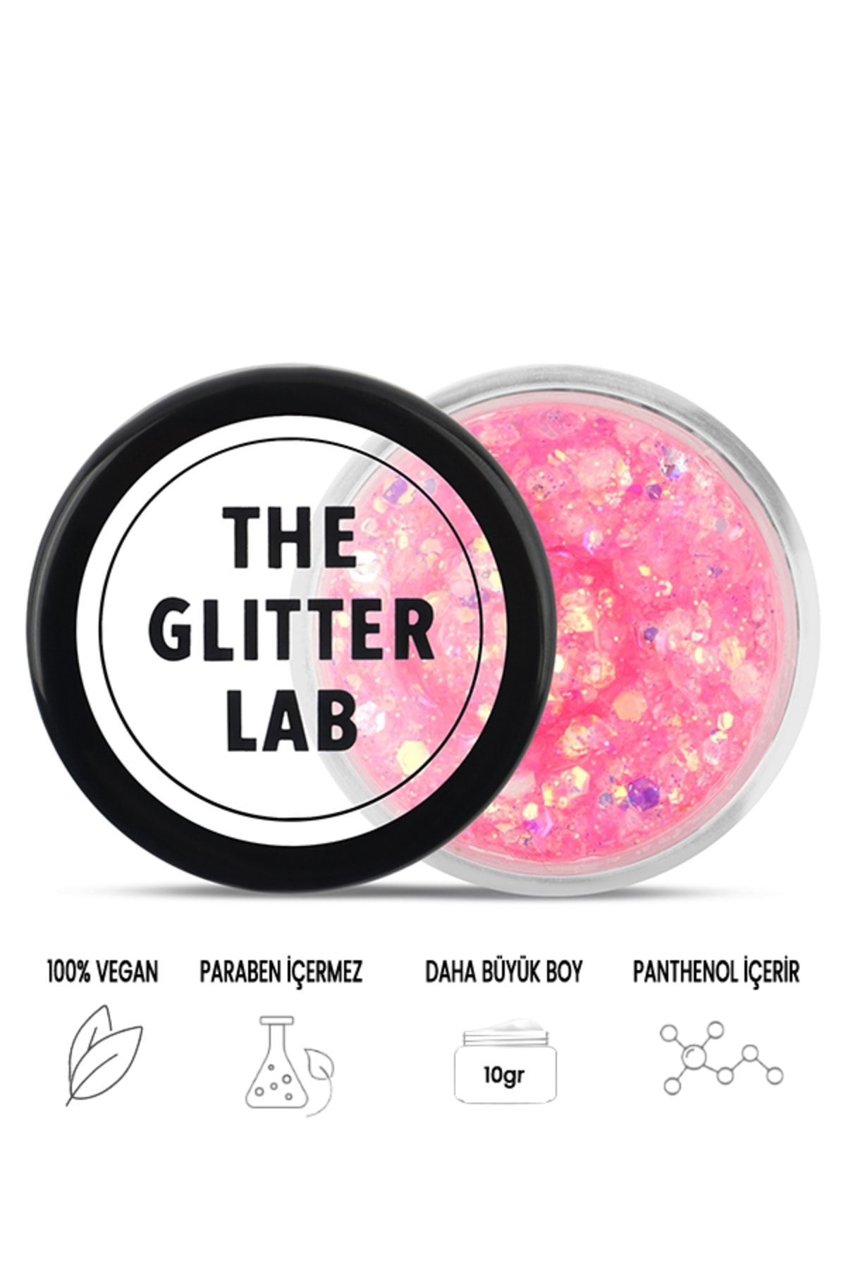The Glitter Lab Jel Formlu Glow Dark Neon Glitterjel Pink A Boo