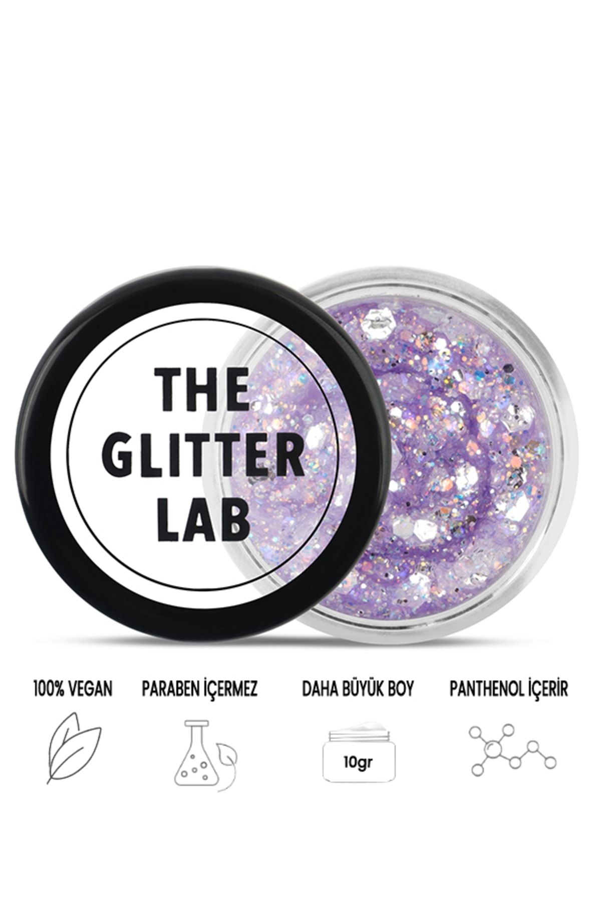 The Glitter Lab Jel Formlu Parlak Glitter - Orange Lilac
