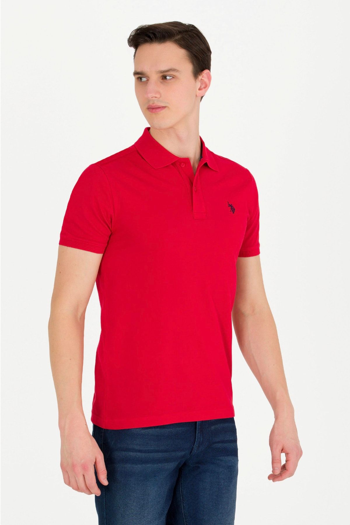 U.S. Polo Assn. Kırmızı Erkek Polo T-shirt Gtp04ıy023