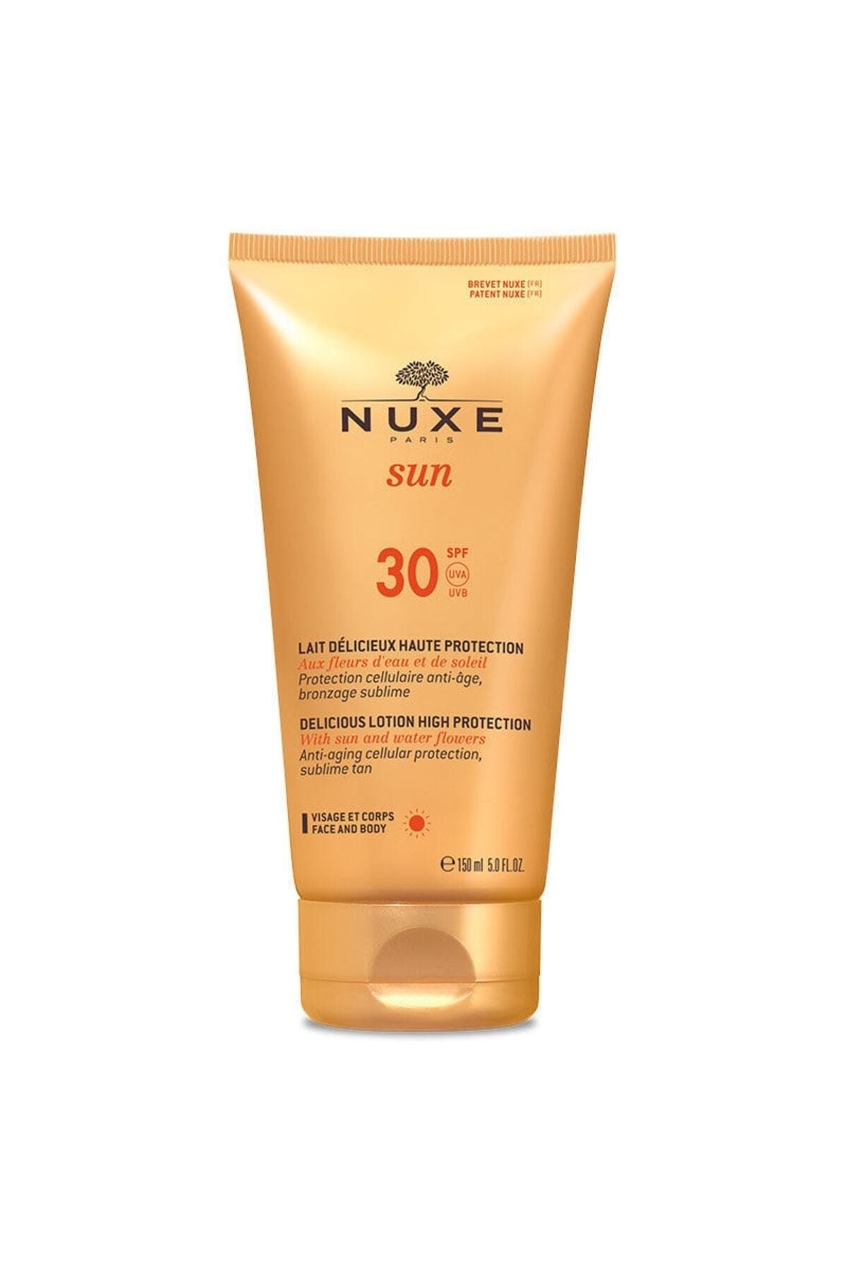 Nuxe Sun Lait Delicieux Protection: Bronzlaştırmayı Arttıran Yüz Ve Vücut Losyonu (spf 30, 150 Ml)