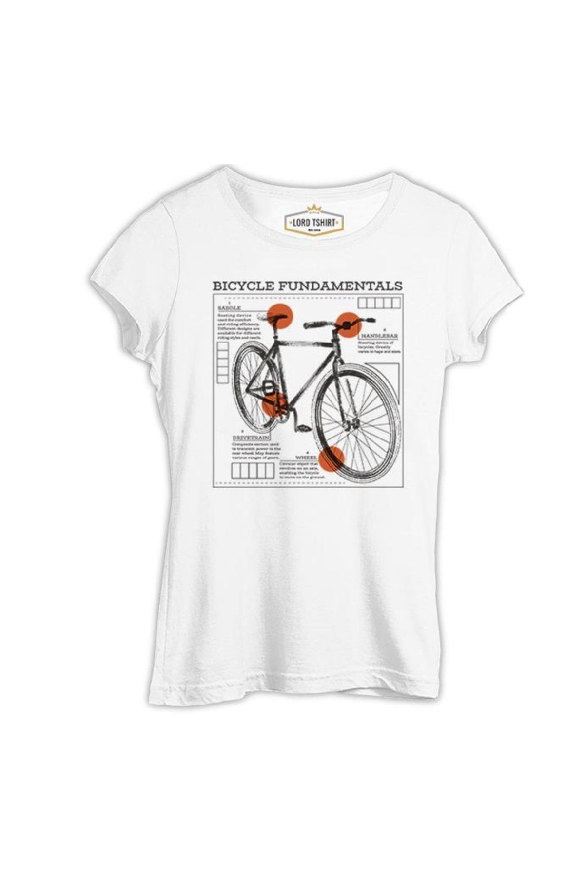 Lord T-Shirt Bicycle Fundamentals Beyaz Tshirt