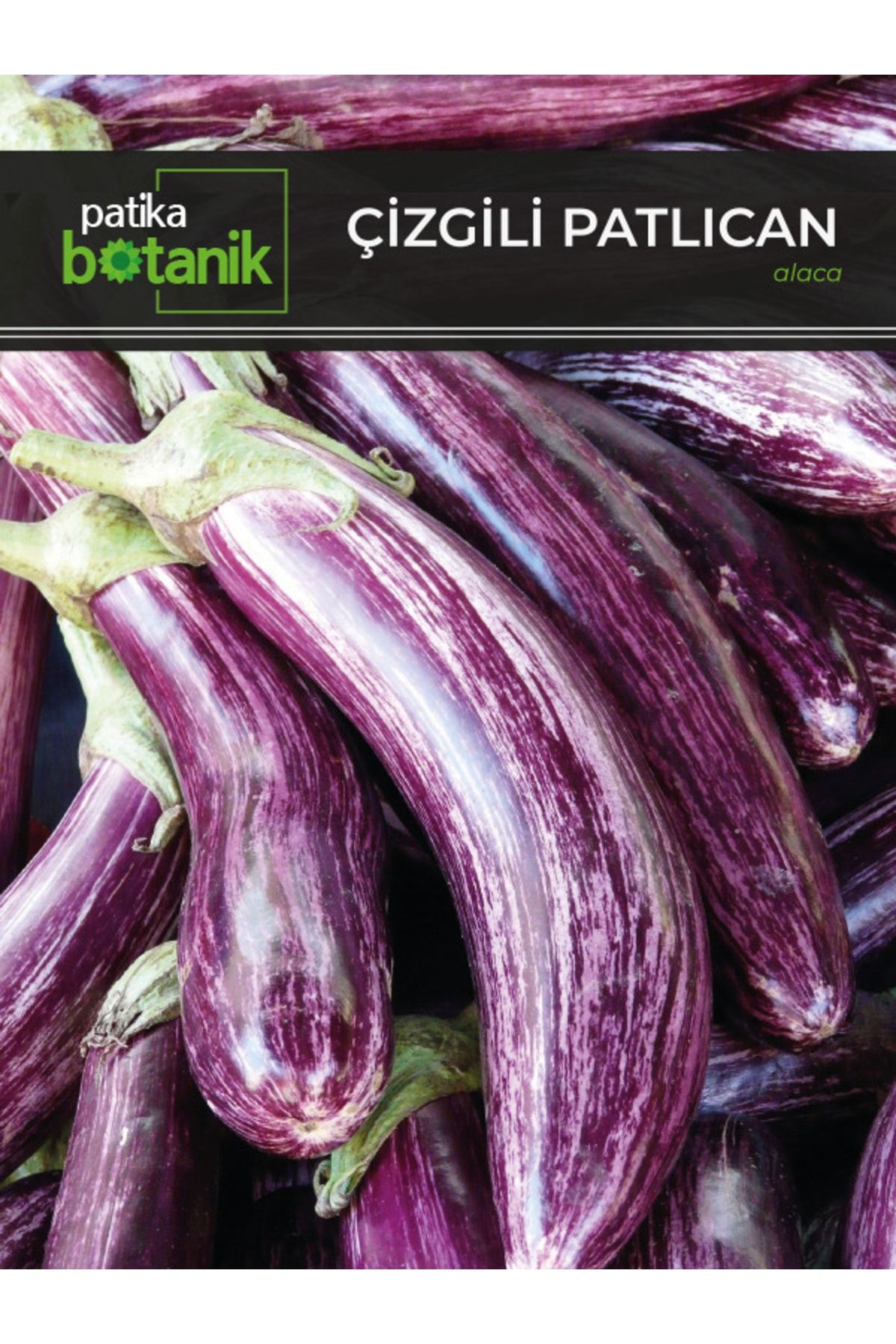 Patika Botanik 200 Adet Çizgili/alaca Patlıcan Tohumu
