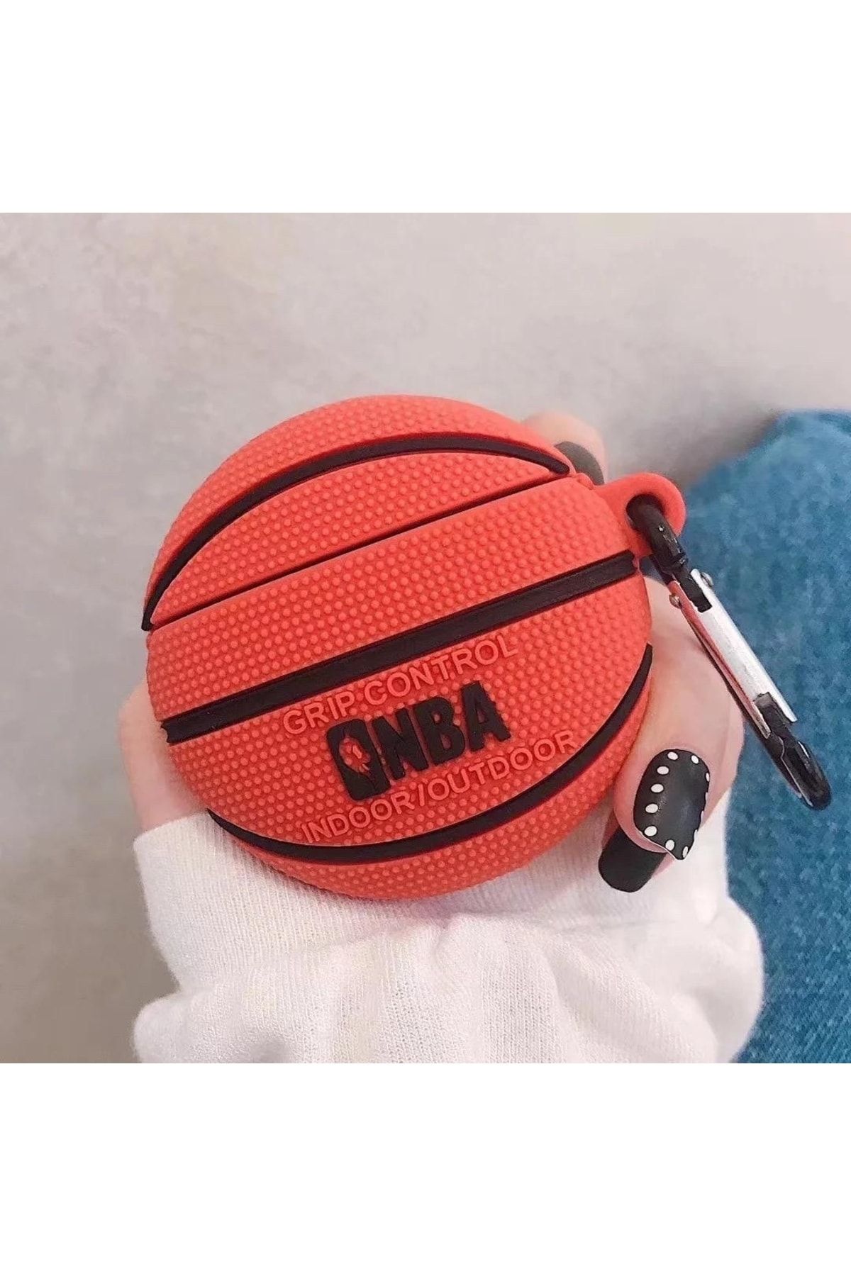 QUEEN AKSESUAR 1 2 Kablosuz Kulaklık  Kılıfı Silikon Kapak Askılı Nba Basketbol Topu