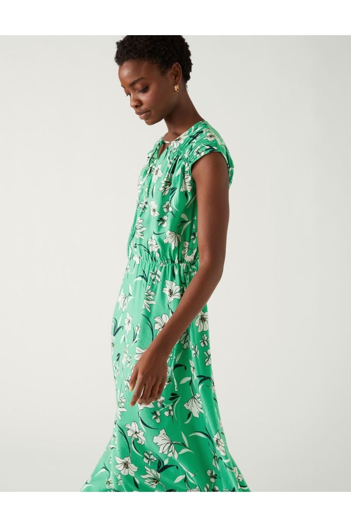 Marks & Spencer Çiçek Desenli Midi Elbise