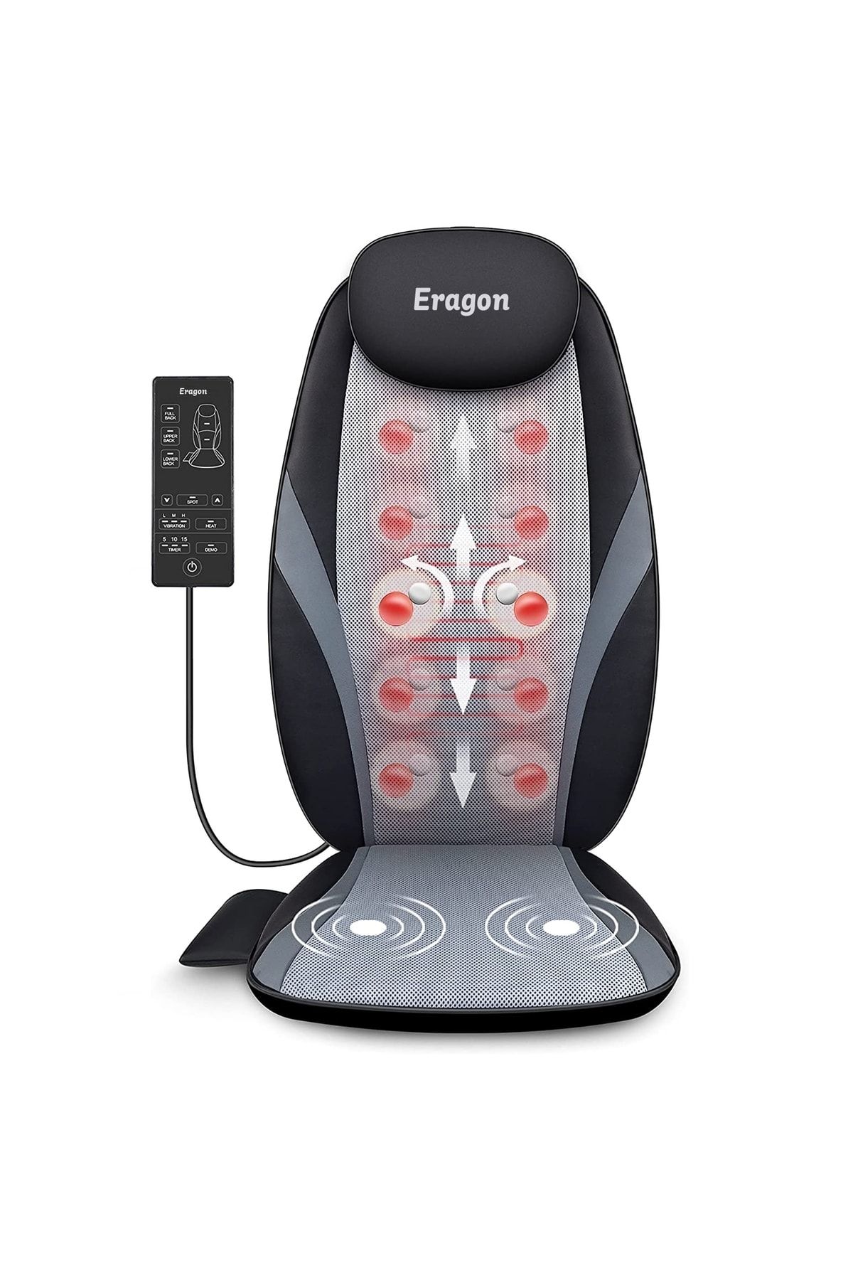 Eragon Erg-782 Shiatsu Ovmalı Isıtmalı Masaj Koltuğu Minderi Masaj Aleti