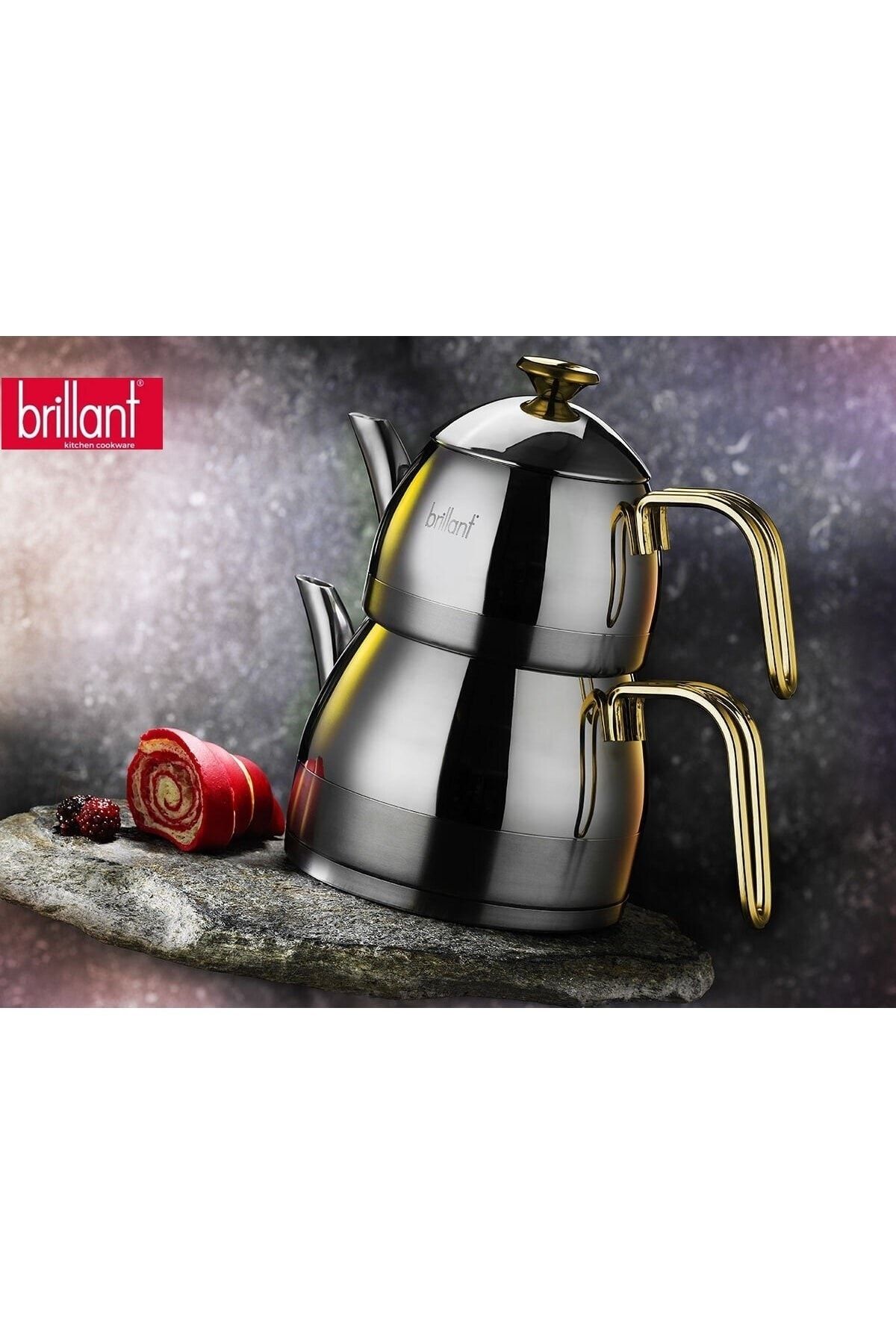 Brillant Mizar Mini Boy Gold Kulp Çelik Çaydanlık-cy-5870