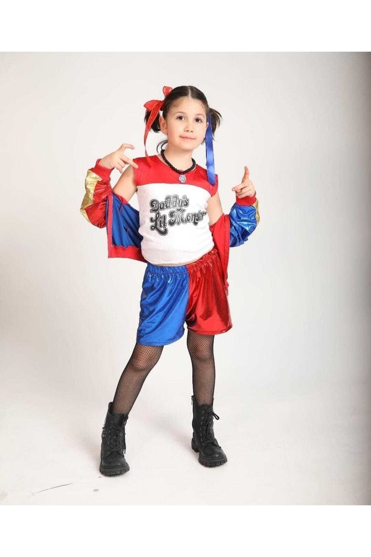MY Kostüm Harley Quinn Kız Çocuk Kostümü