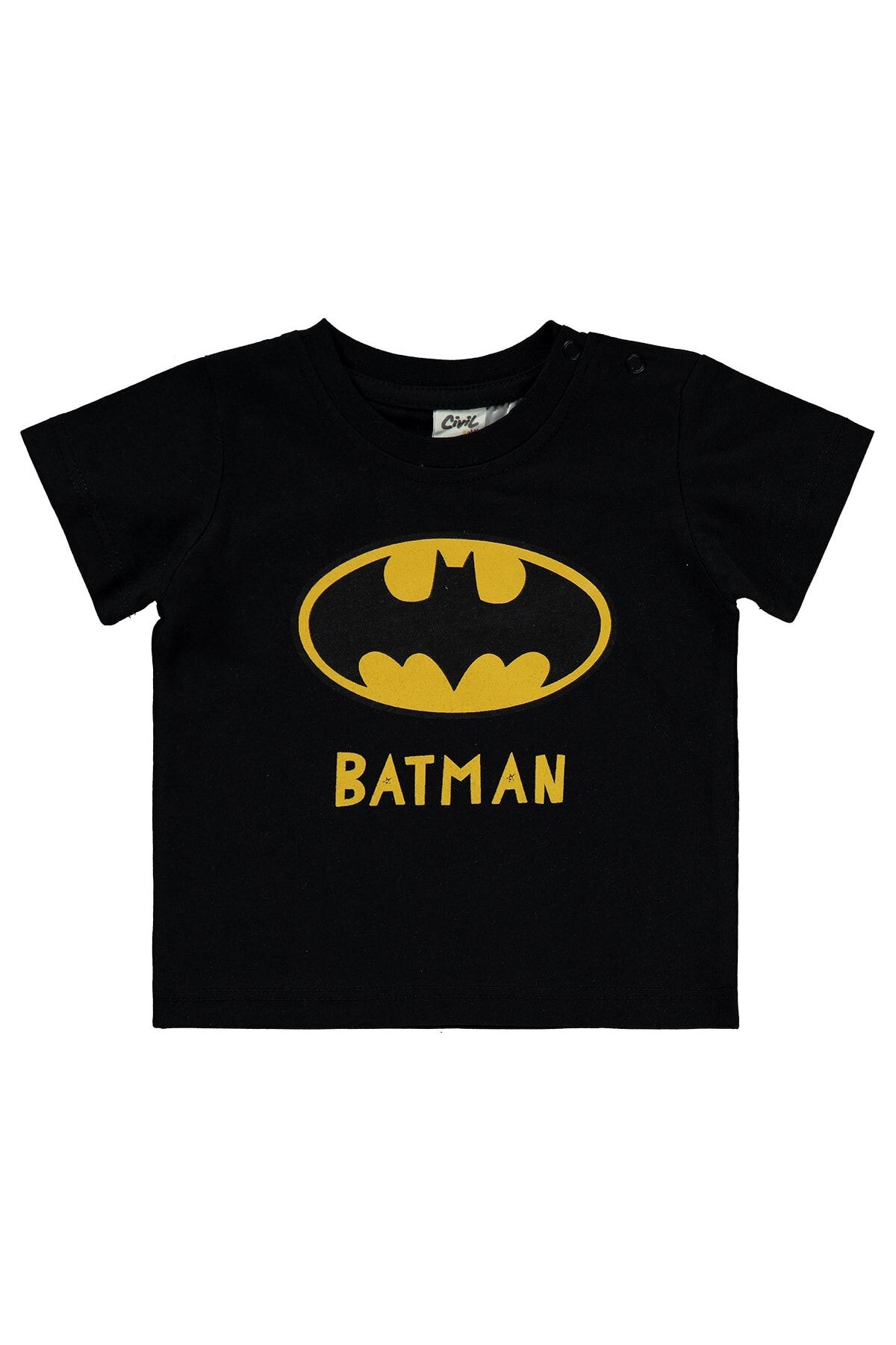 Batman Erkek Bebek Tişört 6-18 Ay Siyah