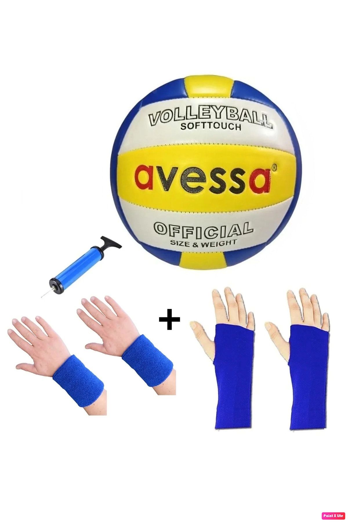 Avessa Vl-1000 Set Voleybol Topu Soft Touch Deri 3 Astar + Pompa + Çift Kolluk + Çift Havlu Bileklik