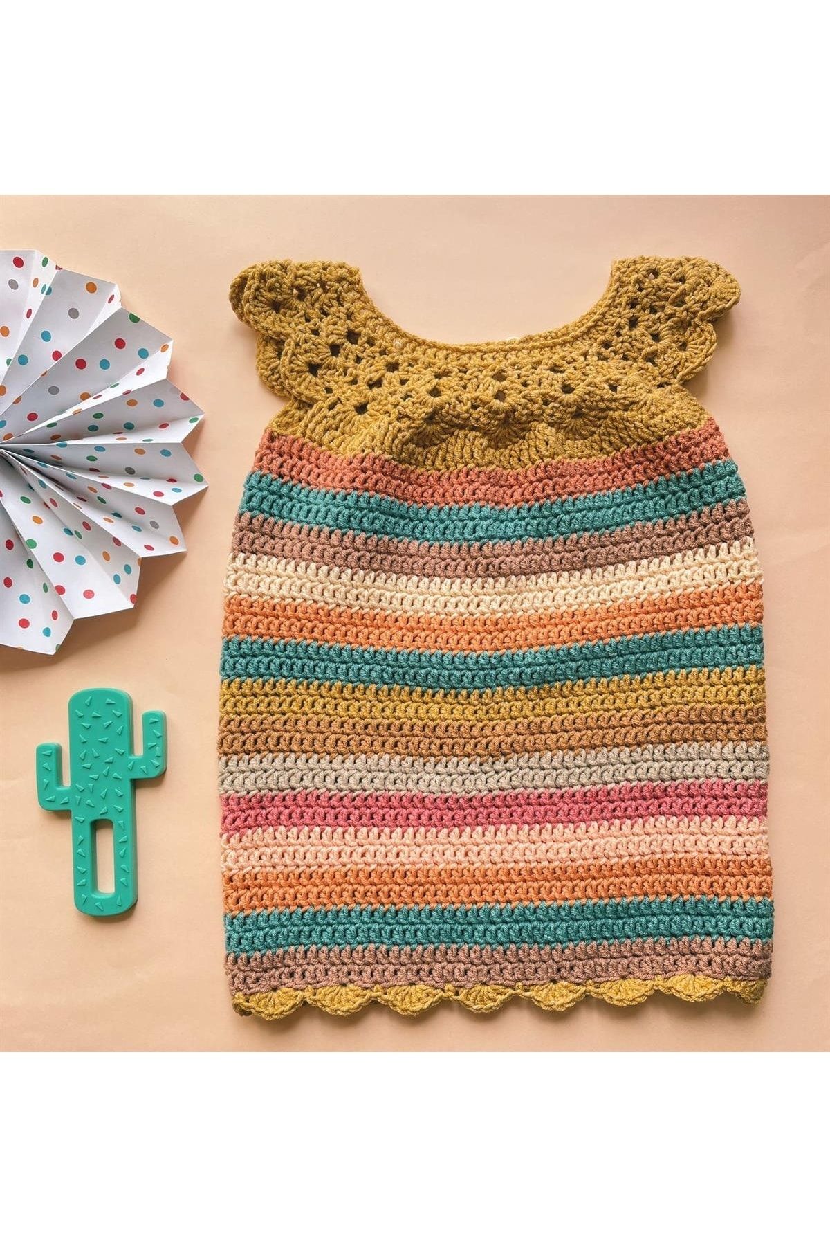 Jaju Baby 0-3 Ay Çok Renkli Örme Yenidoğan Elbise