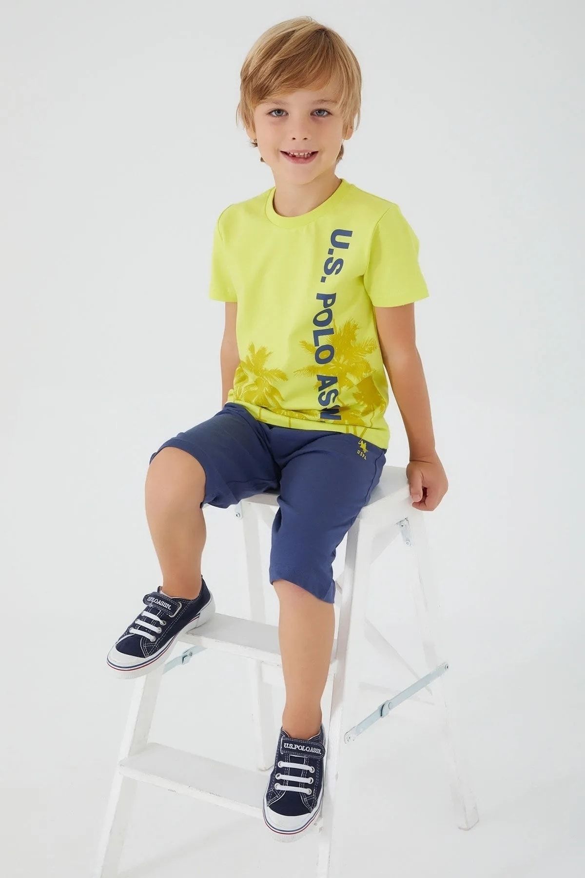 U.S. Polo Assn. Erkek Çocuk T-shirt Şort Takım Oxy-1363