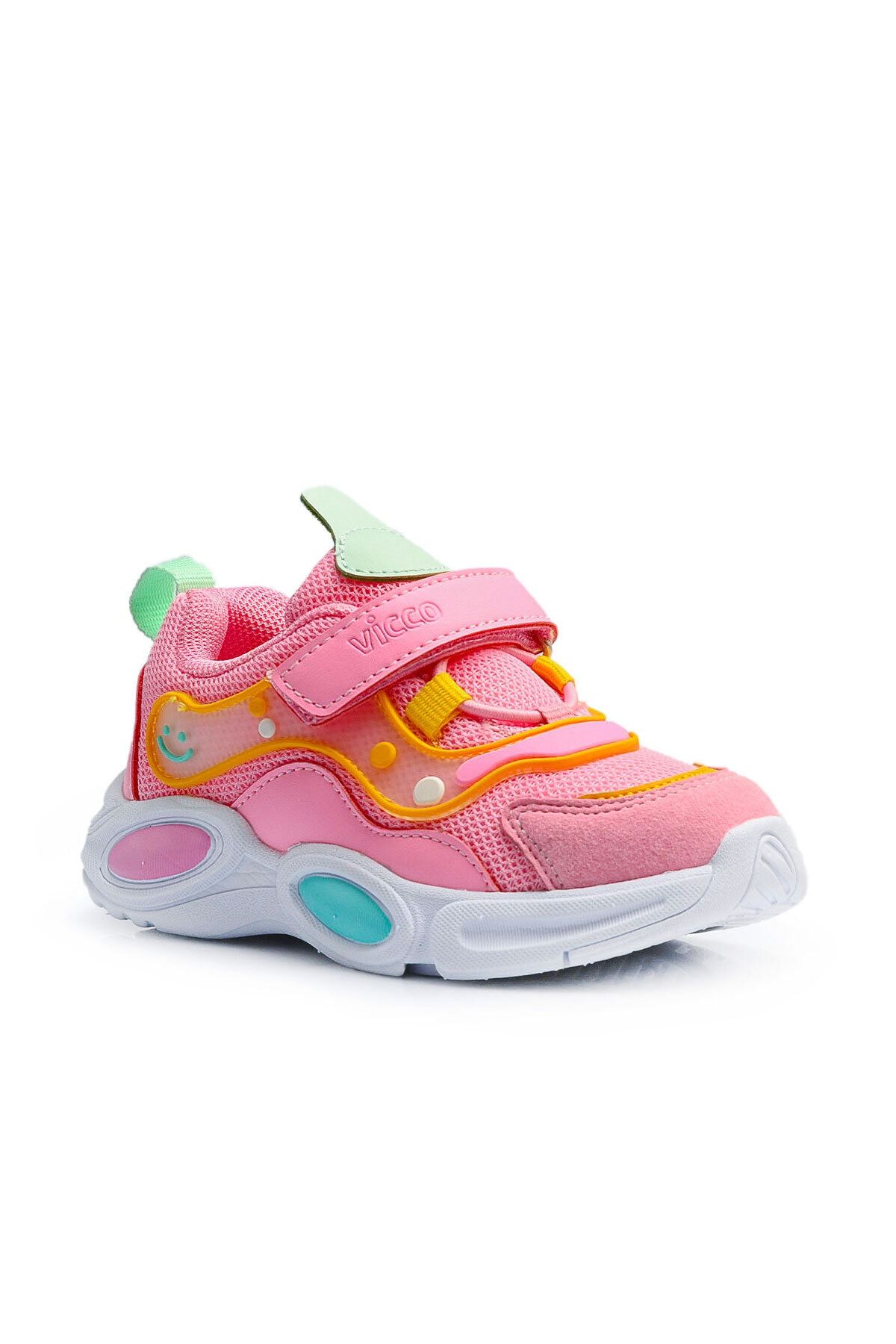 Vicco Kız Çocuk Renkli Ortopedik Soft Pyhlon Taban Bantlı Spor Ayakkabı Girl Child Colorful Shoes
