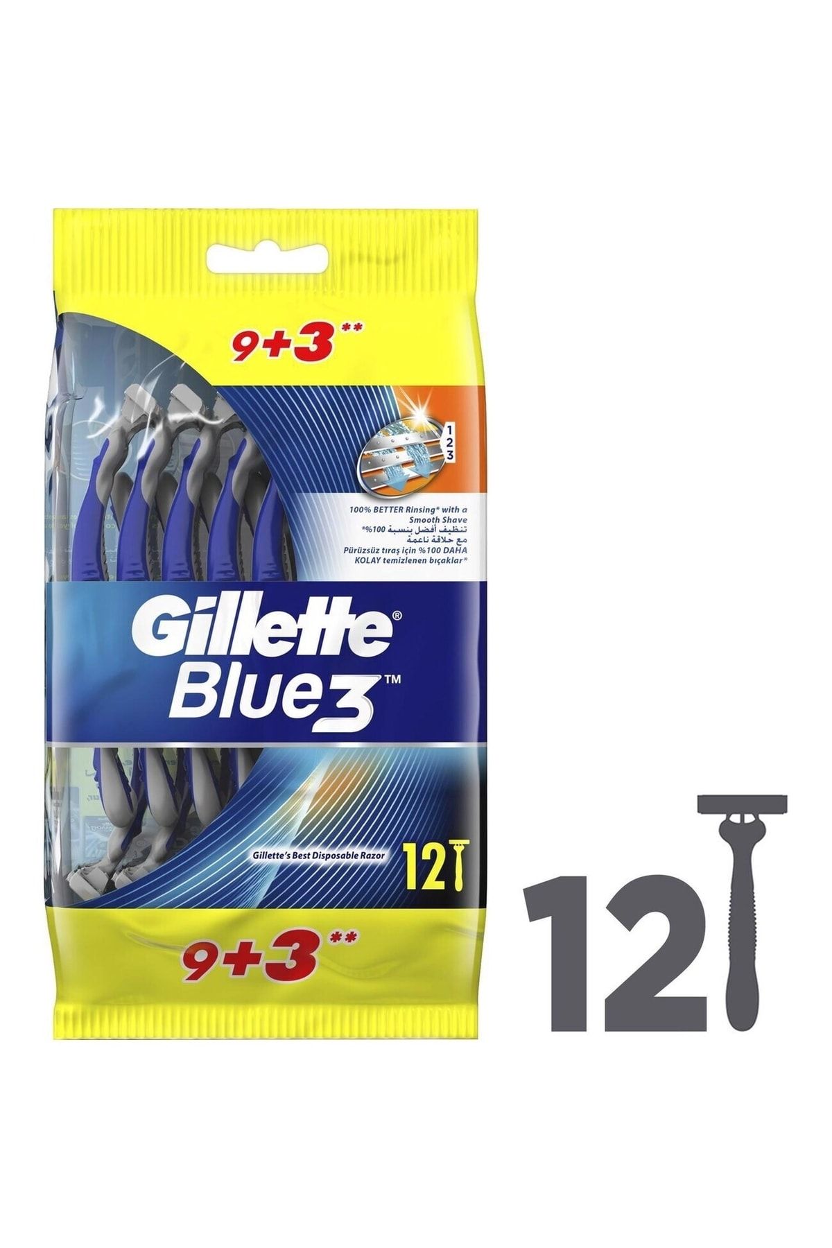 Gillette Blue 3 Comfort Tıraş Bıçağı 12 Adet
