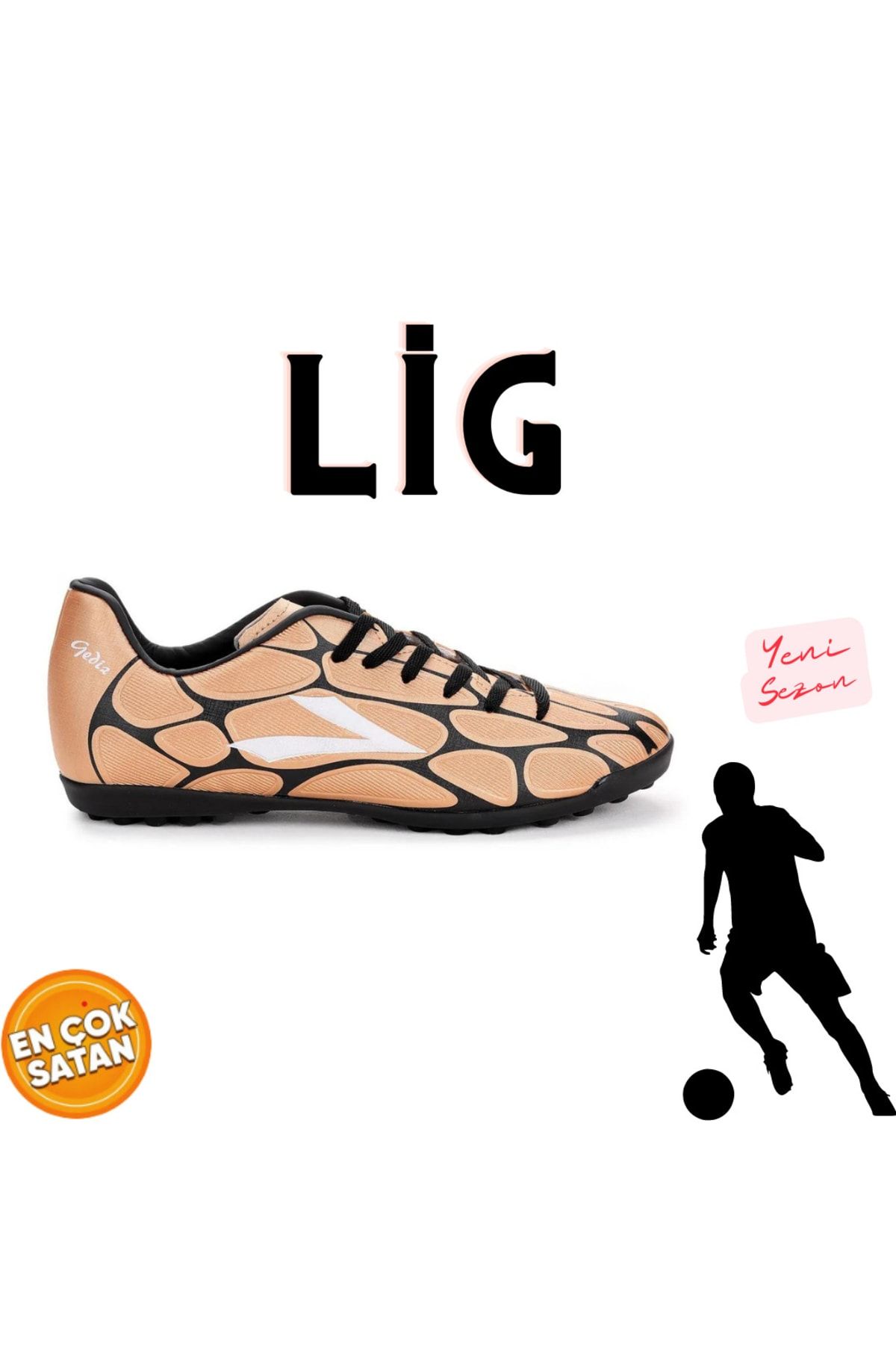 Lig Gediz Halısaha Ayakkabı Futbol Ayakkabısı Ortopedik Kaymaz Taban