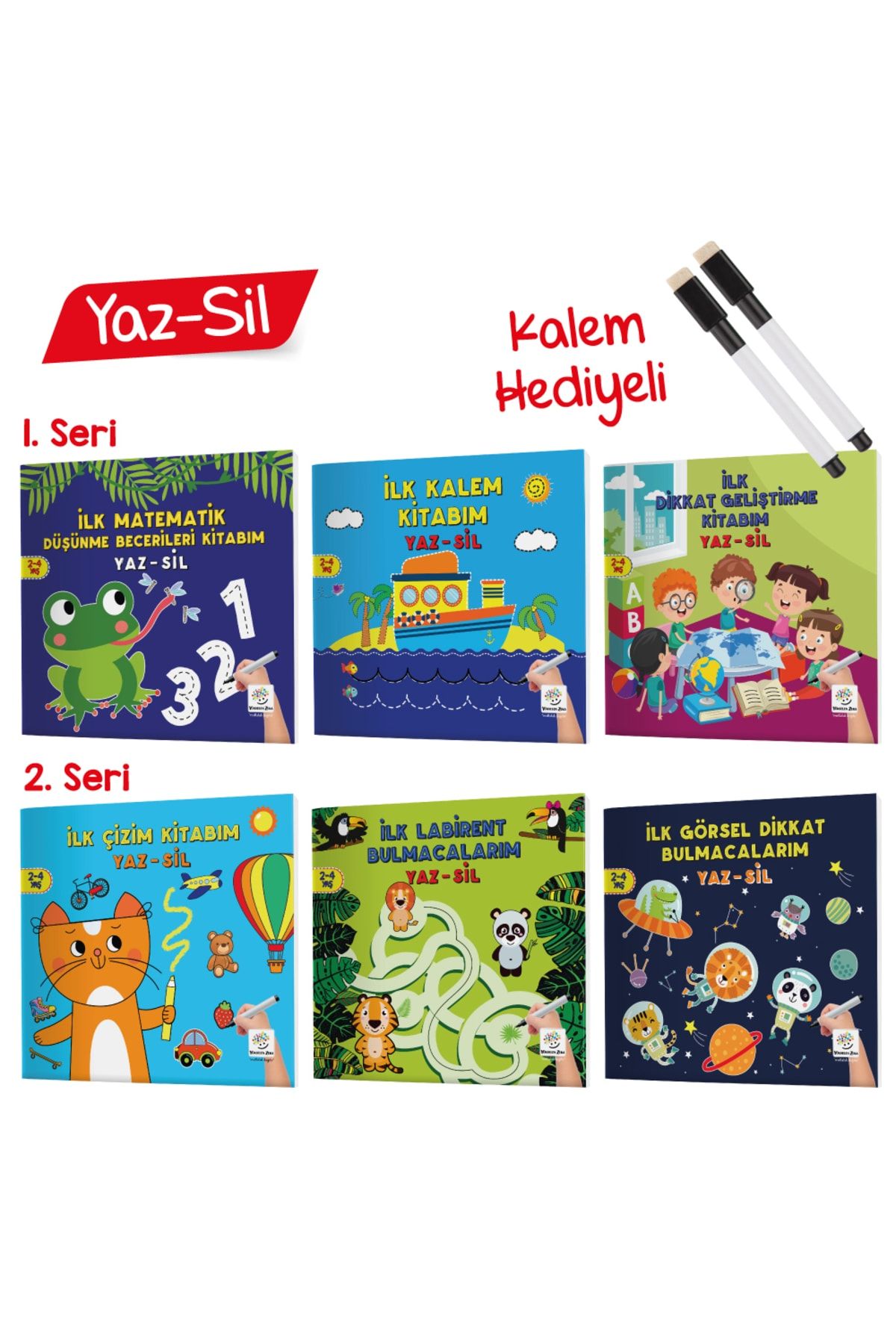 Yükselen Zeka Yayınları Mucit Karınca Yaz-sil Kitaplar Süper Avantaj Paketi- 6 Kitap