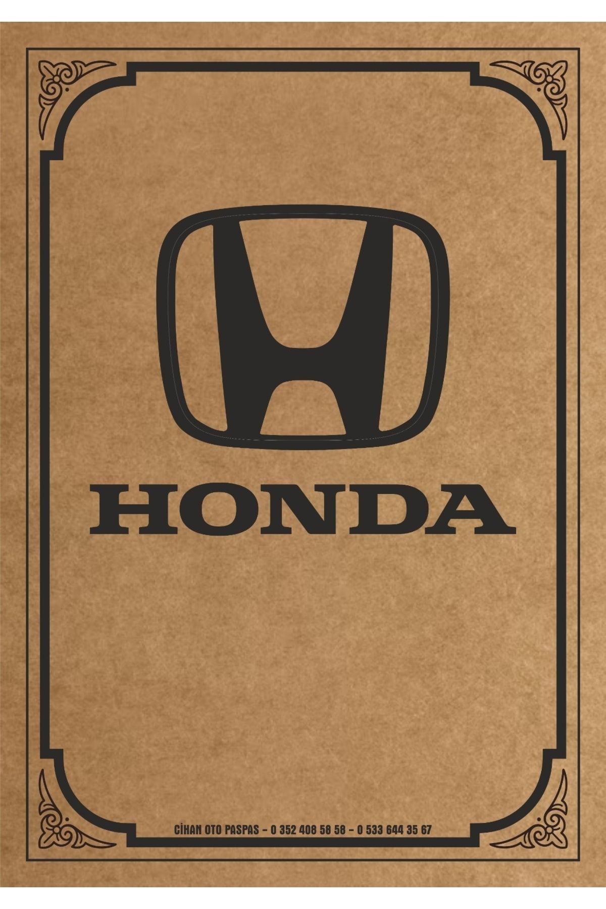 CİHAN KAĞIT Cihan Honda Amblem Baskılı Oto Paspas Kağıdı 100 Adet 35x50 Ebat 135 gram
