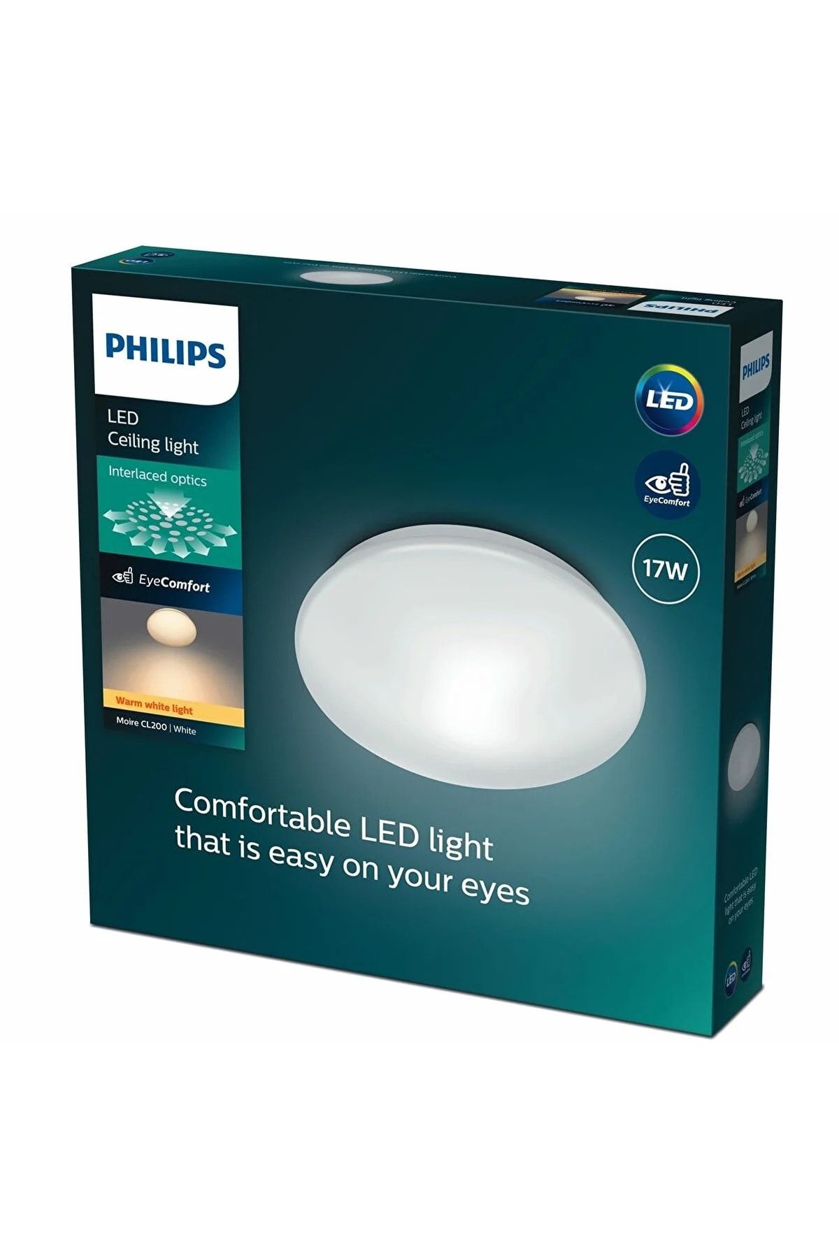Philips 17w Moire 2700k Sarı Işık Cl200/ Led Plofonyer Tavan Lambası