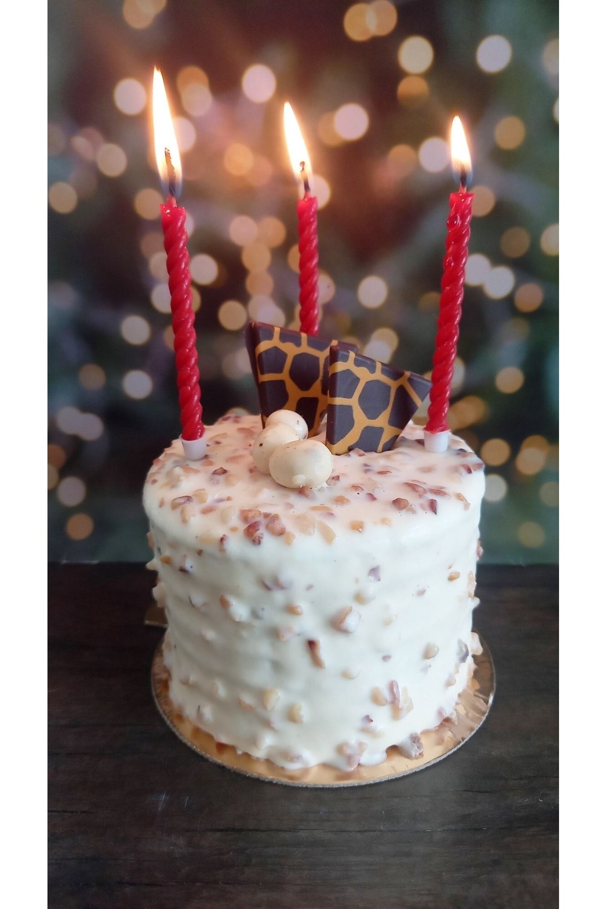 Petekoğlu (12 Adet Kırmızı) Balmumu Mum Doğal Petek Pasta Parti Mumu Kutlama Nişan Kına Gecesi Beeswax Candle