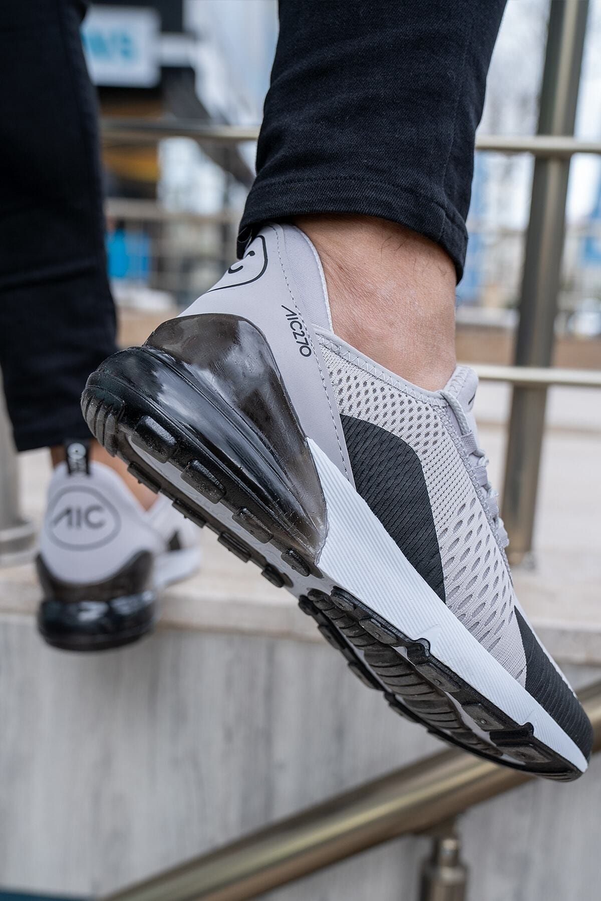 Shupe Unisex Füme Gri Air File Günlük Yürüyüş Koşu Sneaker Spor Ayakkabı
