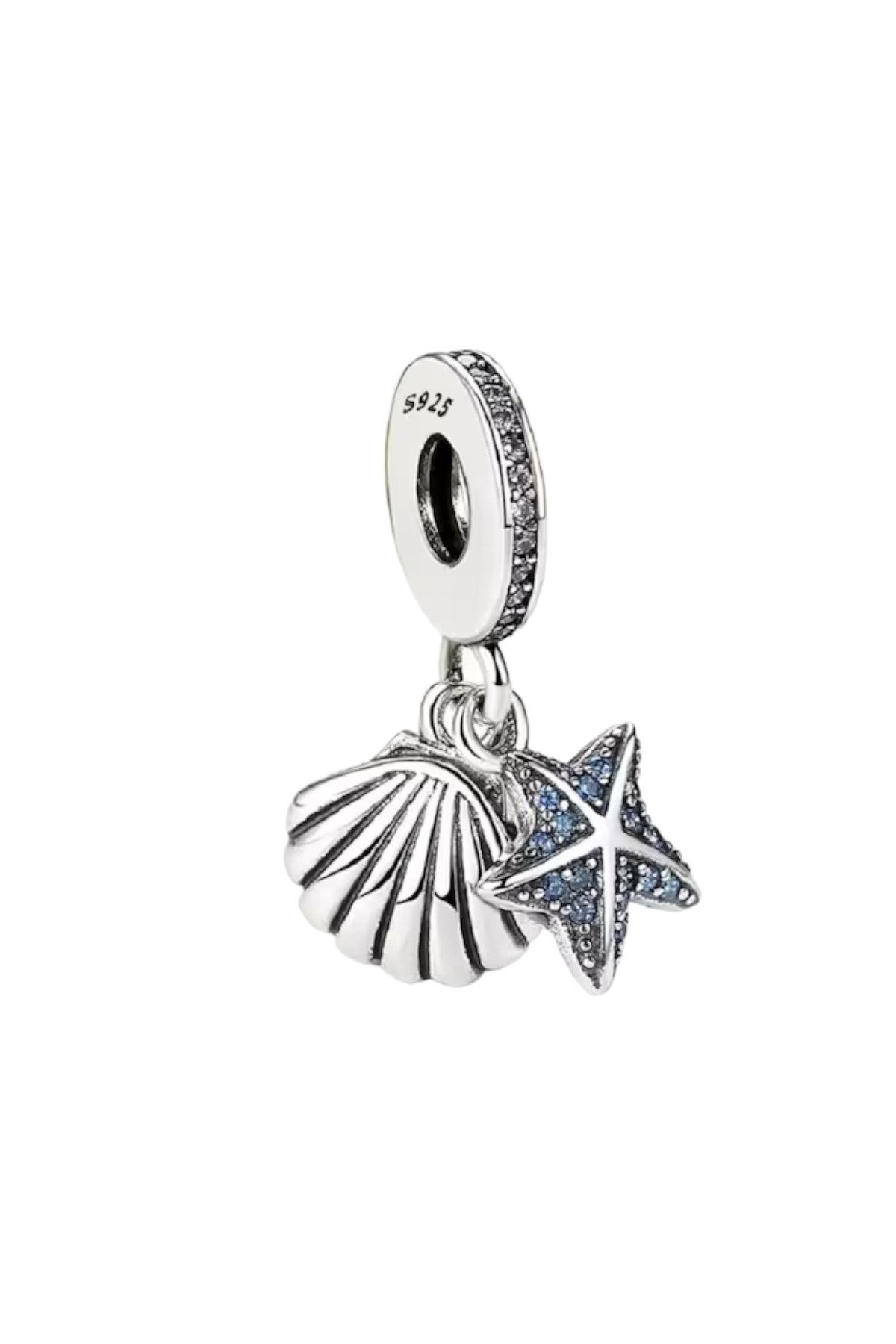 Dumledo Deniz Yıldızı Ve Deniz Kabuğu Charm | 925 Ayar Gümüş