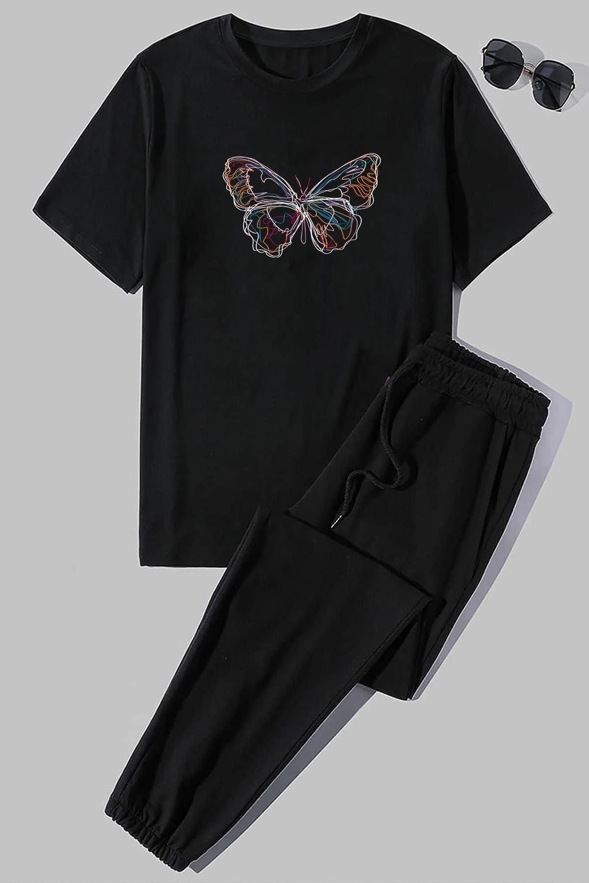 uyguntarz Unisex Butterfly 2'li Eşofman Takımı