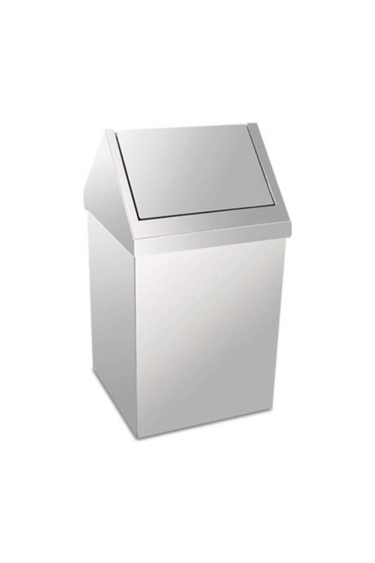 BlackBird Home Krom Çatı Kapaklı Itilebilir Çöp Kovası 11 Lt