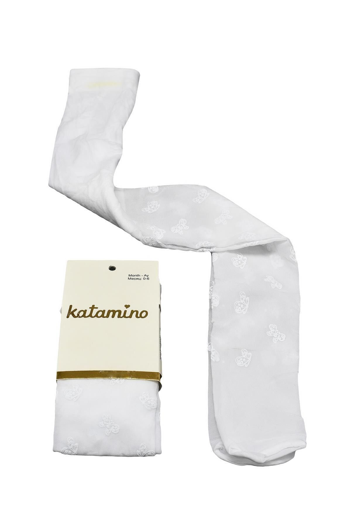 Katamino Kelebek Baskılı Kız Bebek Ince Külotlu Çorap
