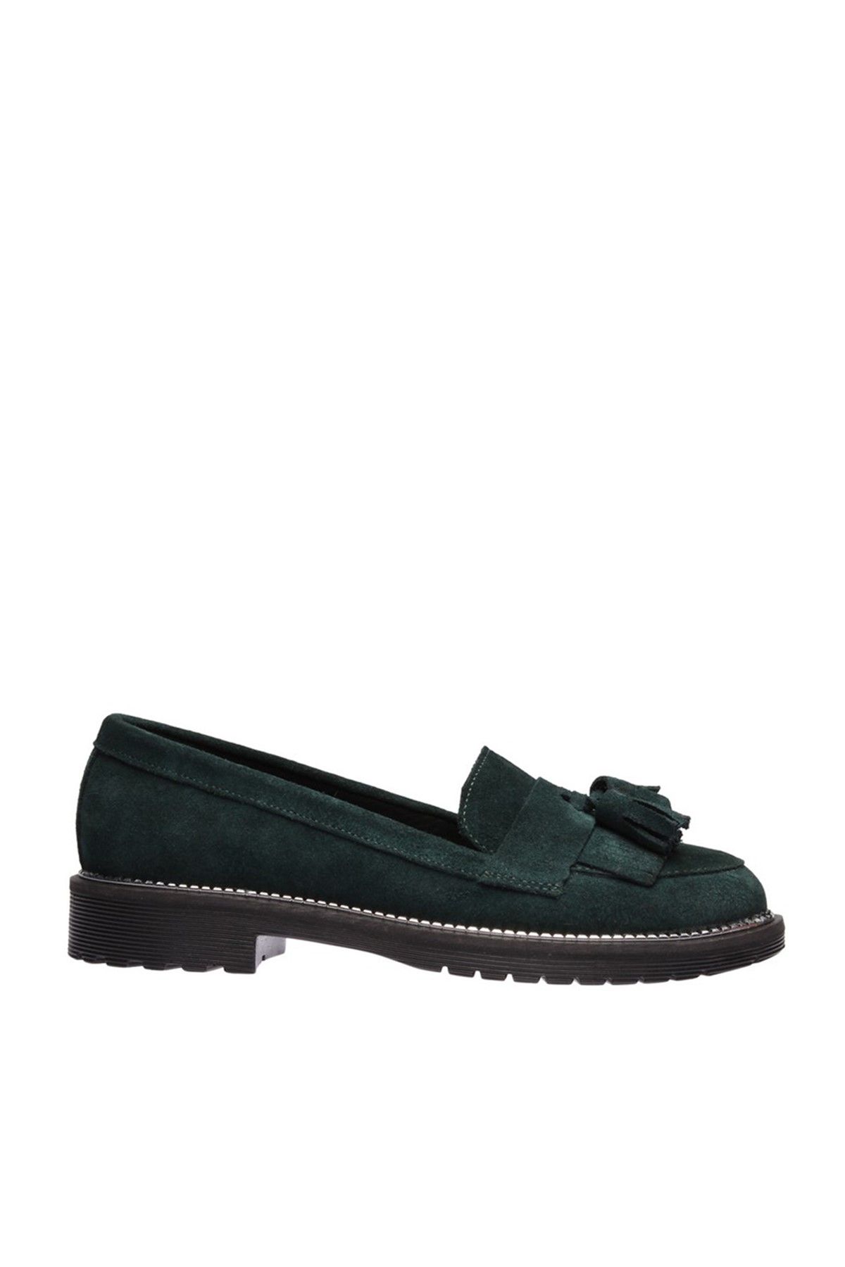 İnci Hakiki Deri Koyu Yeşil Kadın Ayakkabı 120130001901