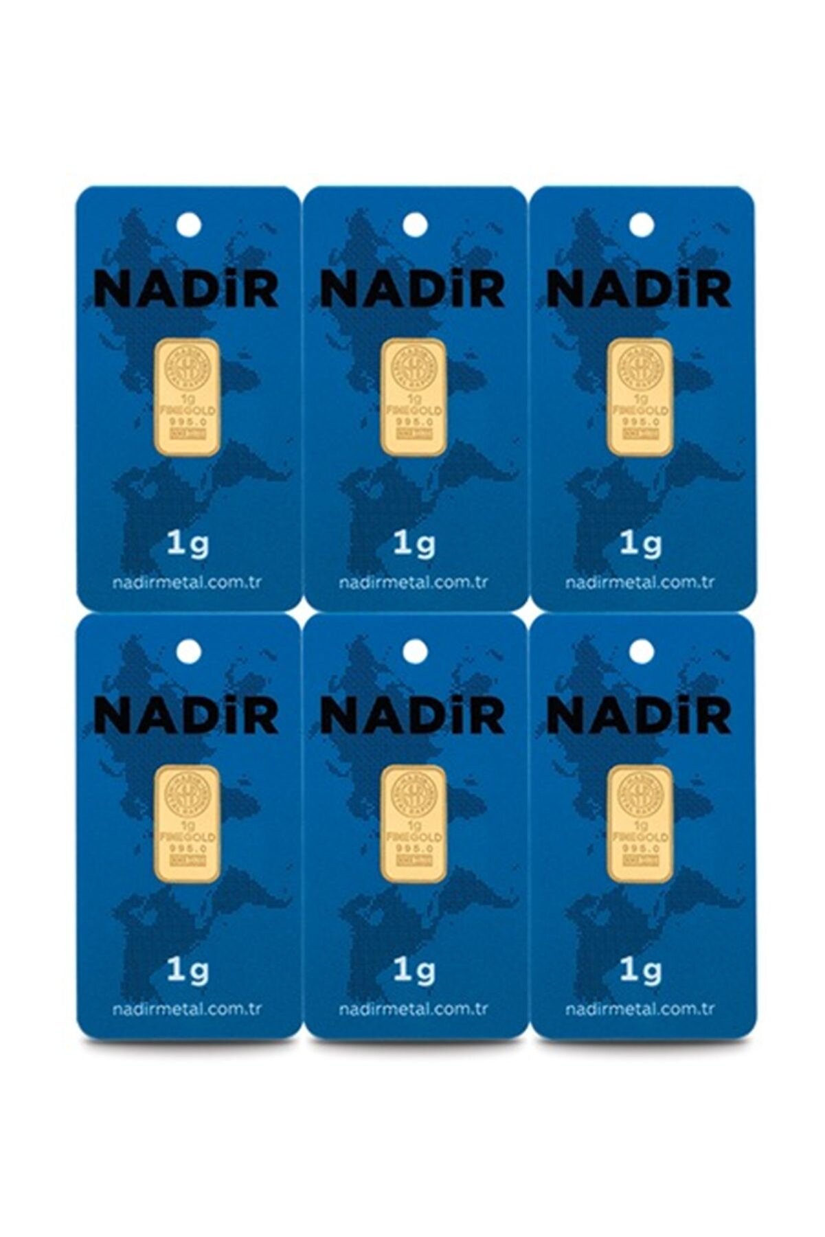 Nadir Gold 1 Gr Külçe Gram Altın x 6 Adet