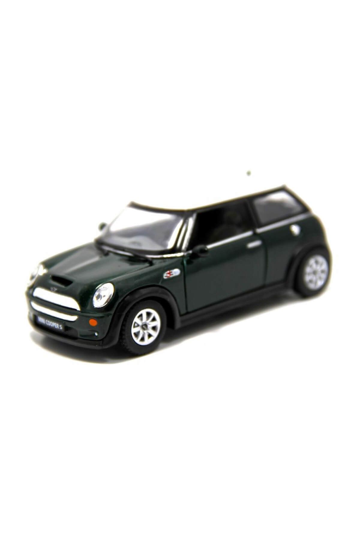 Kinsmart Mini Cooper S Yeşil Çek Bırak Metal Araba (1:28) /