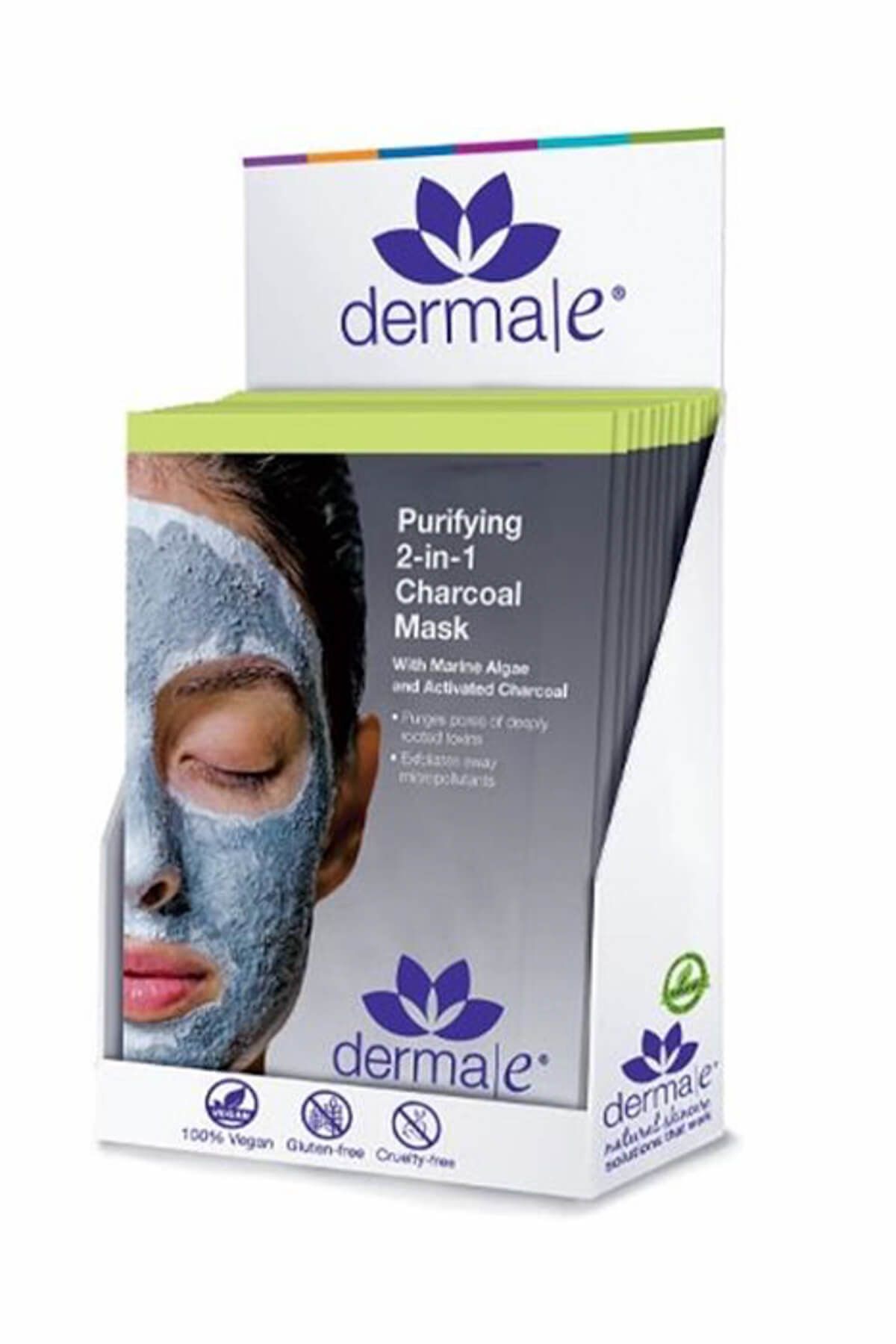 DERMA E Aktif Kömür Minerali İçeren Arındırıcı Özellikte Detox Maskesi 1 Paket 8,5 g 030985012224