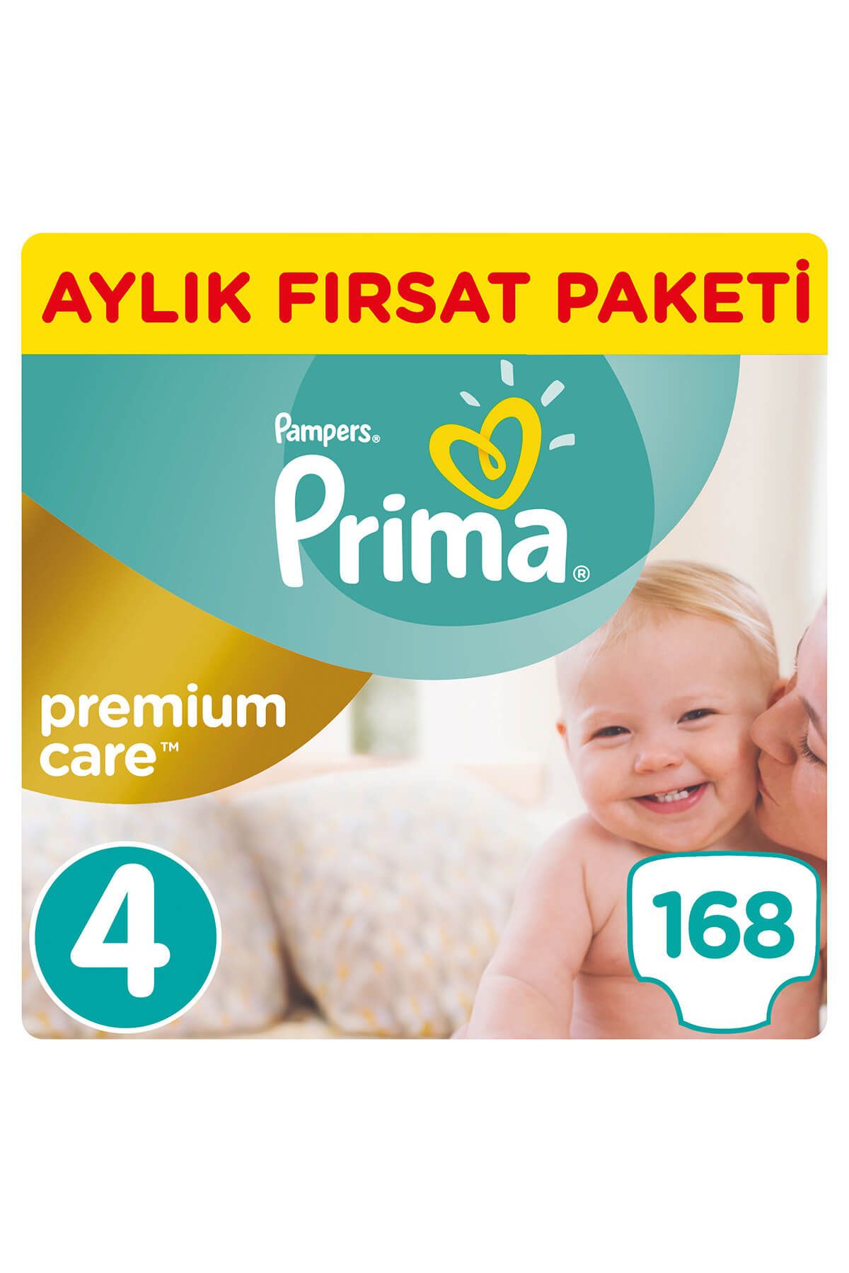 Prima Bebek Bezi Premium Care 4 Beden Maxi Aylık Fırsat Paketi 168 Adet