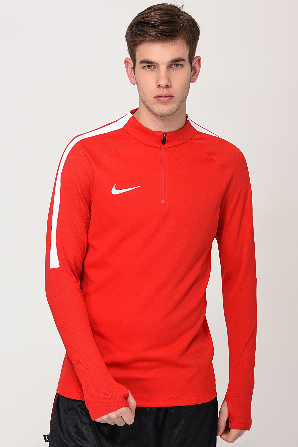 Nike Erkek Kırmızı Sweatshirt - Nk Dry Sqd17 Dril Top Ls - 831569-657